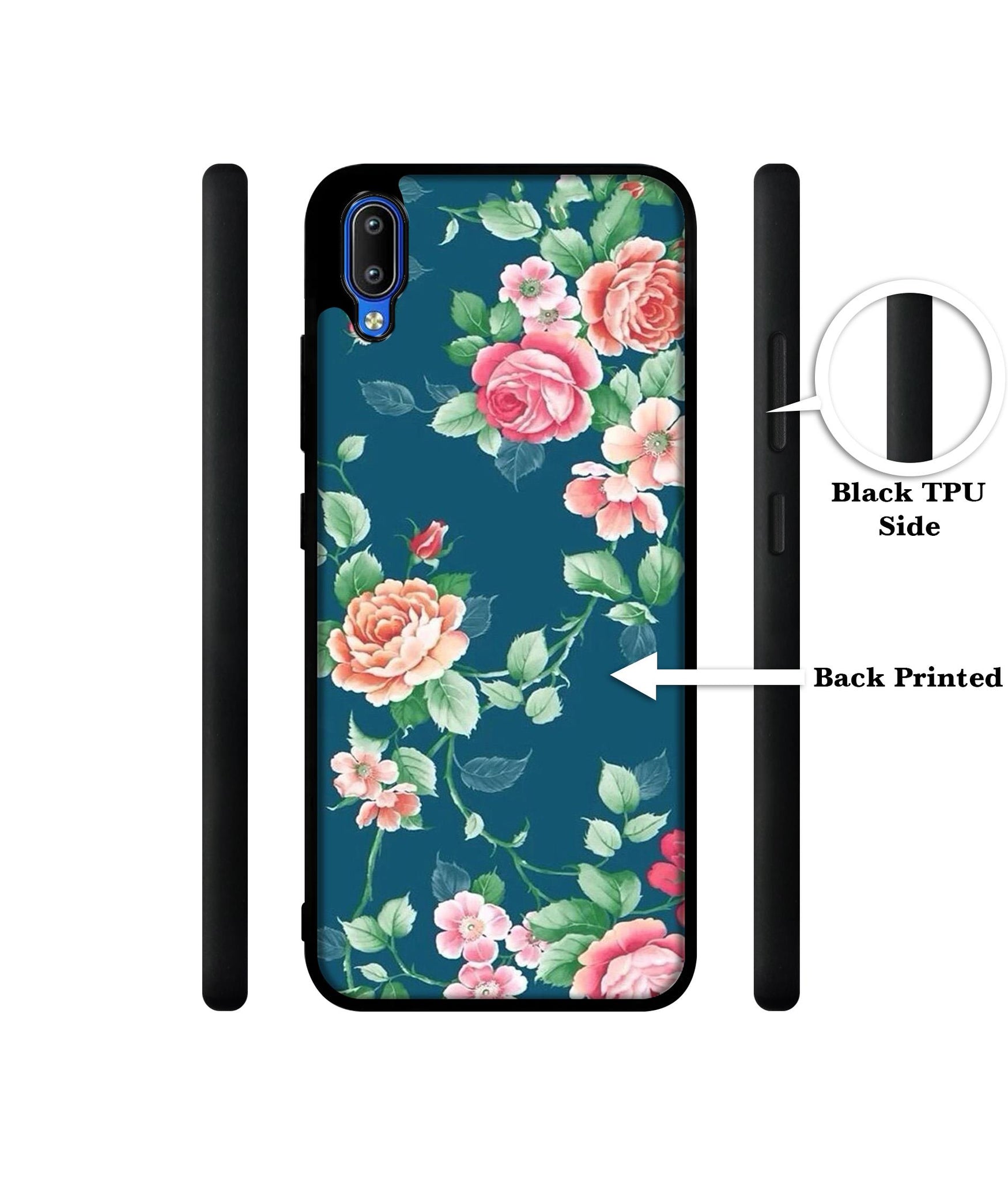 Vintage Floral Designer 2D Printed Back Case Cover for Vivo Y91 4G / Y93 4G / Y95 4G