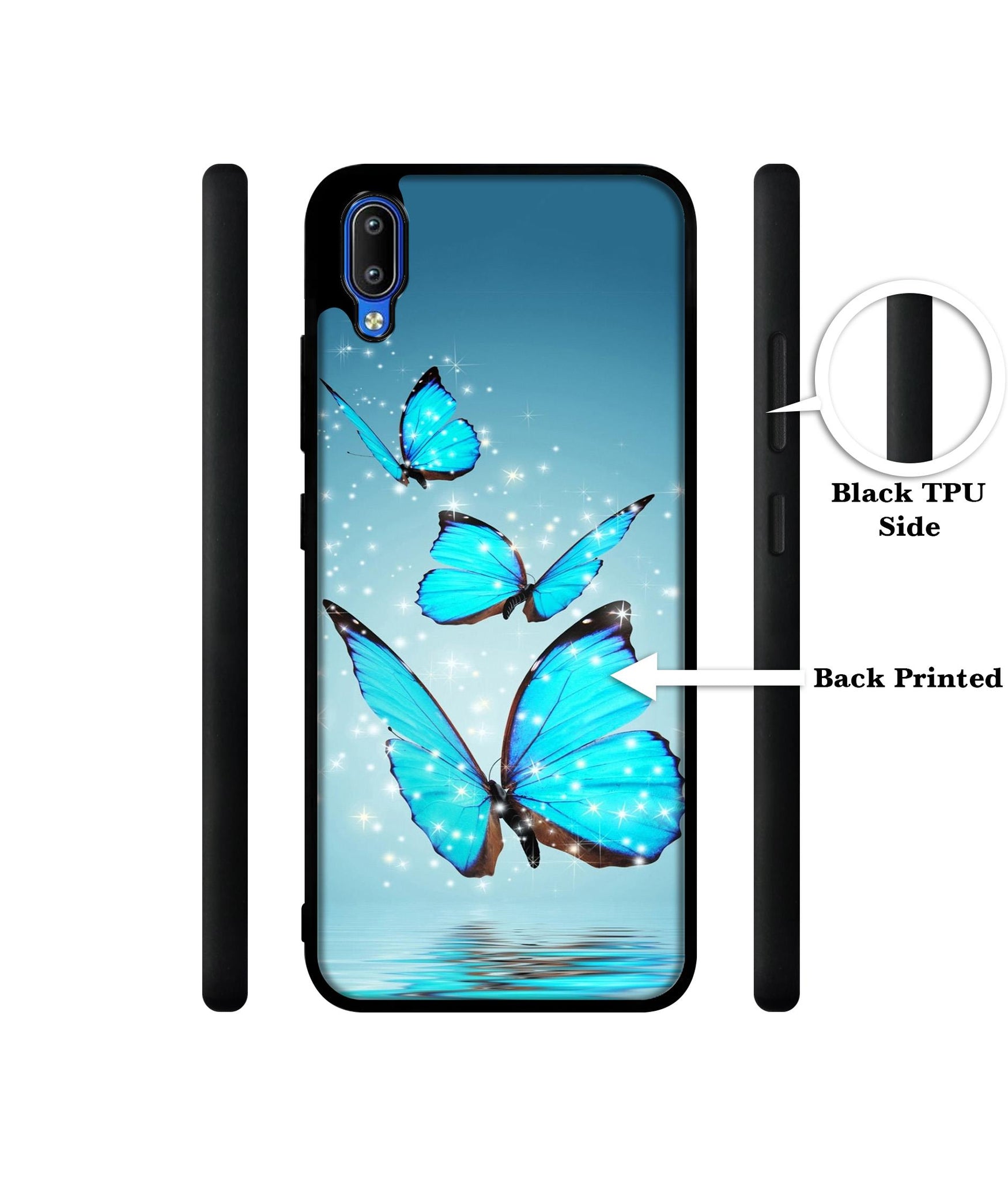 Flying Butterflies Designer 2D Printed Back Case Cover for Vivo Y91 4G / Y93 4G / Y95 4G