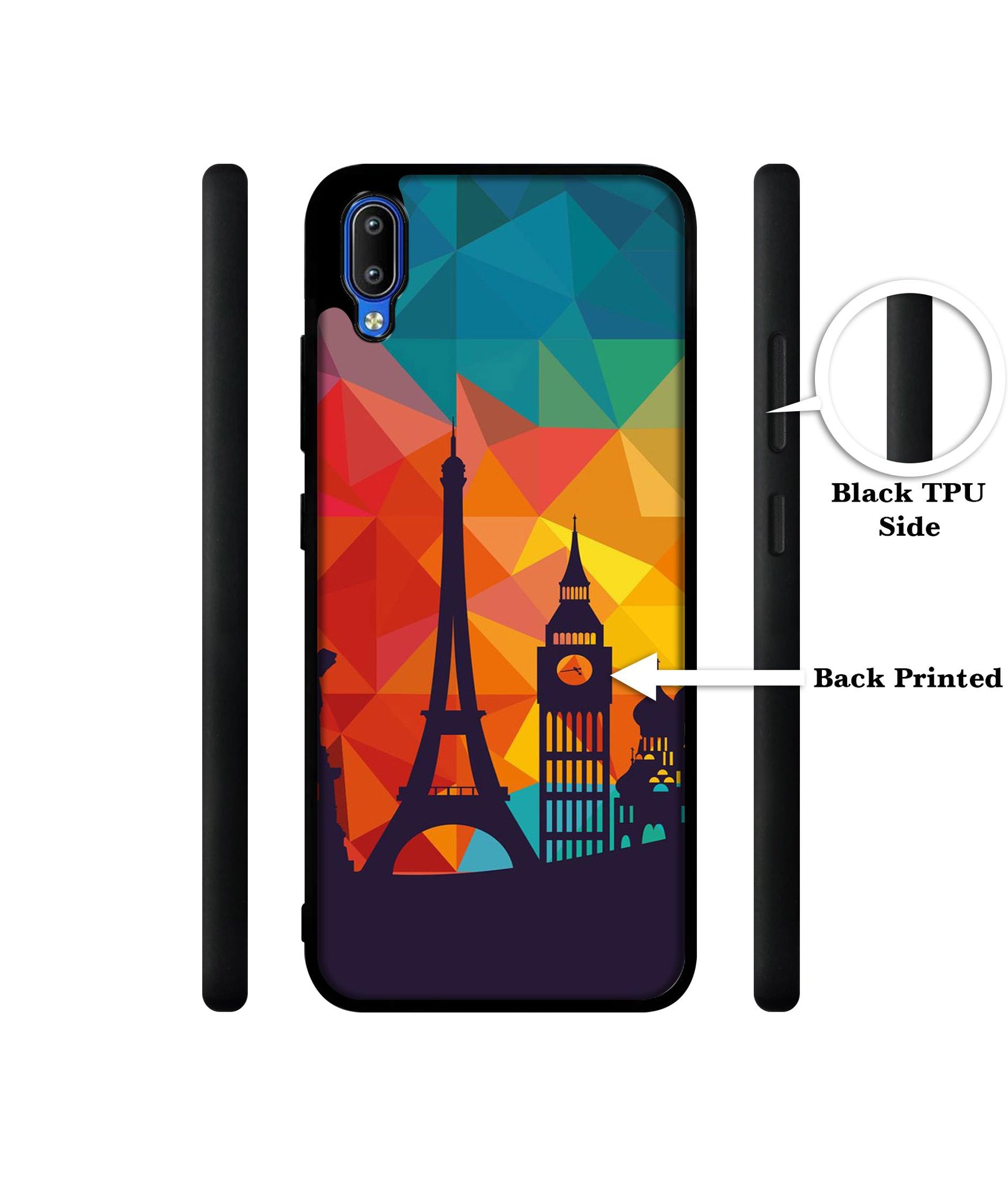 Colored Paris Designer 2D Printed Back Case Cover for Vivo Y91 4G / Y93 4G / Y95 4G