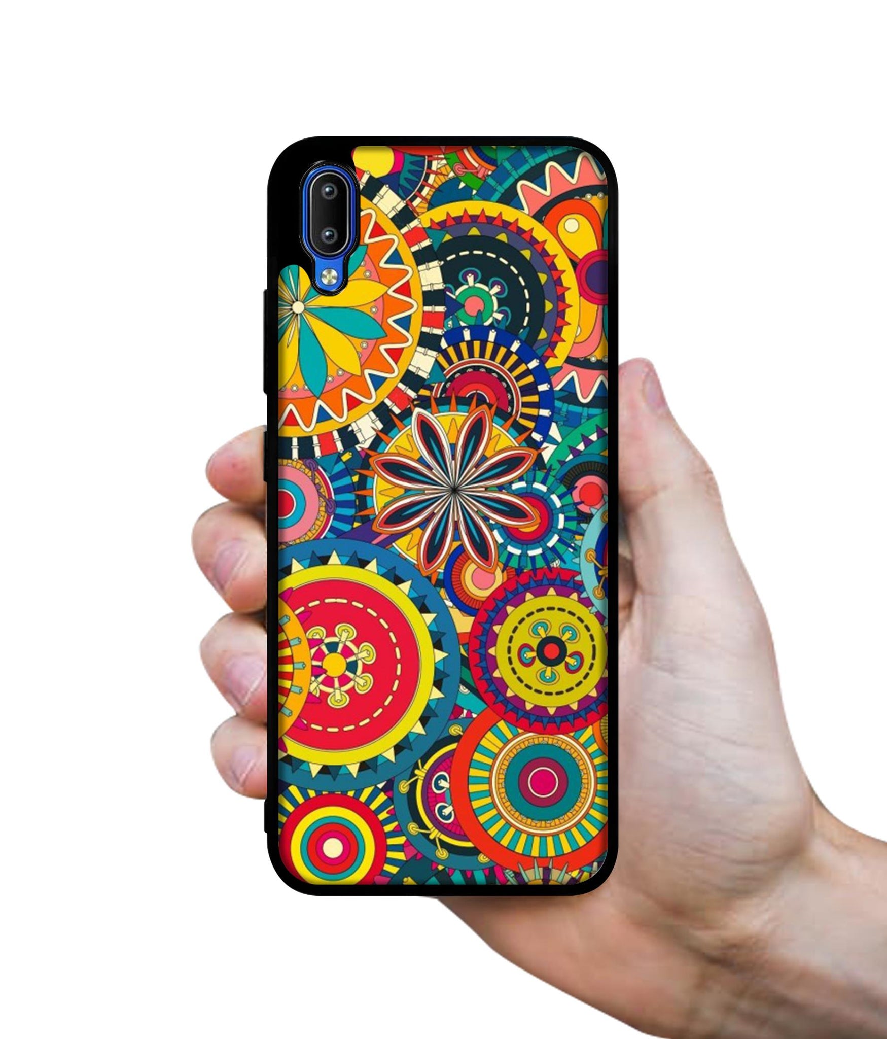 Ring Pattern Print Designer 2D Printed Back Case Cover for Vivo Y91 4G / Y93 4G / Y95 4G