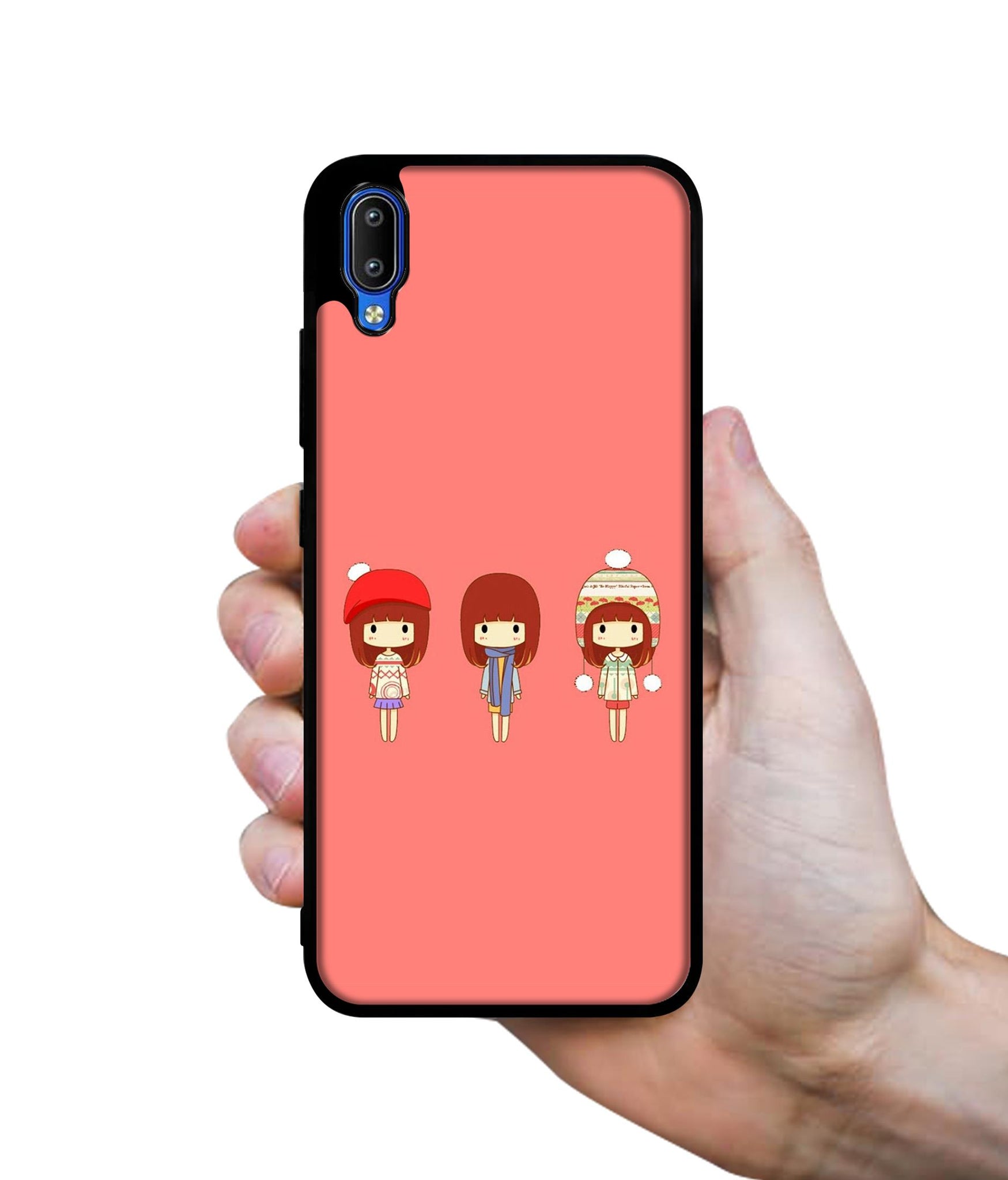 Cute Girls Designer 2D Printed Back Case Cover for Vivo Y91 4G / Y93 4G / Y95 4G