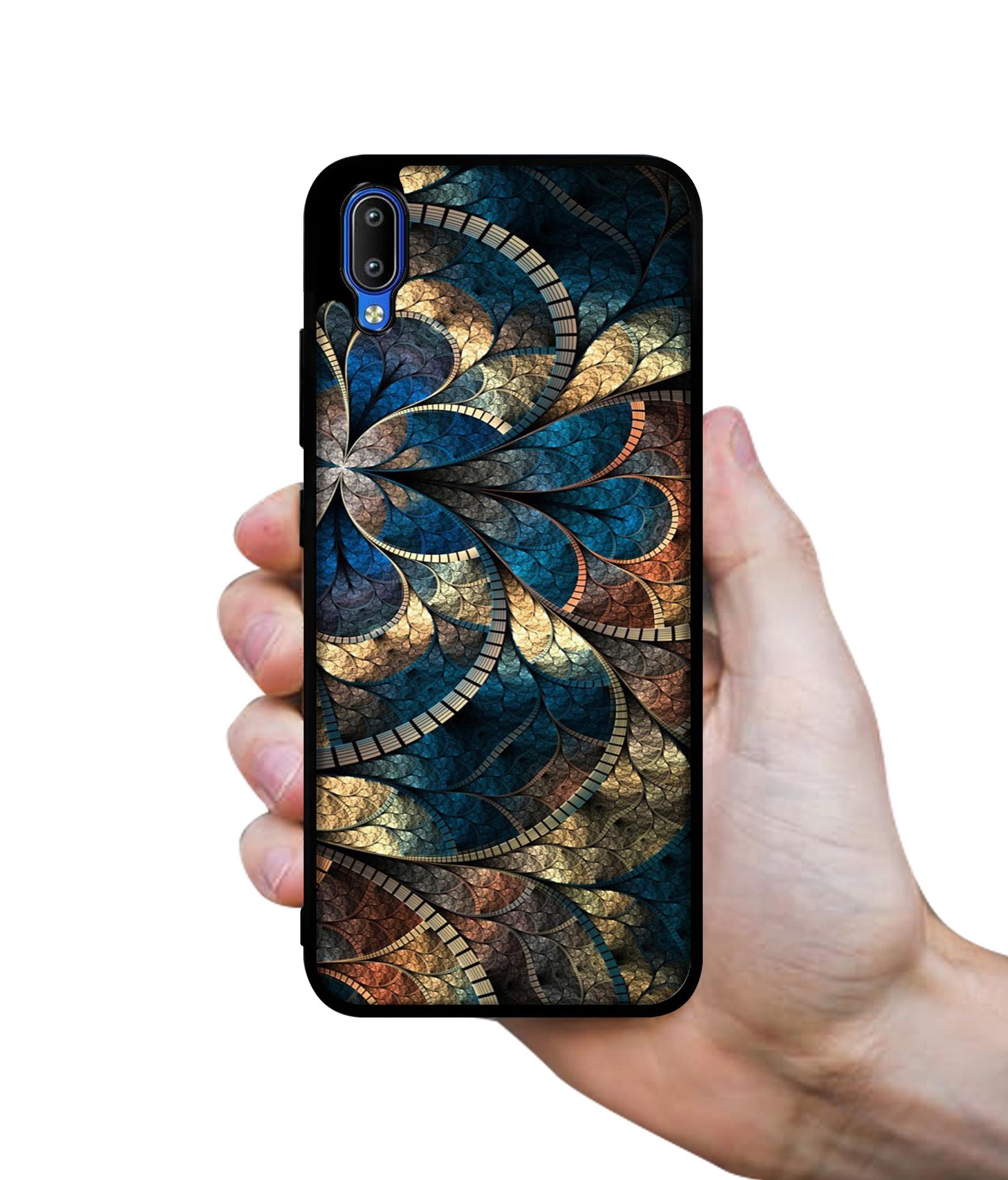 Fractional Pattern Designer 2D Printed Back Case Cover for Vivo Y91 4G / Y93 4G / Y95 4G