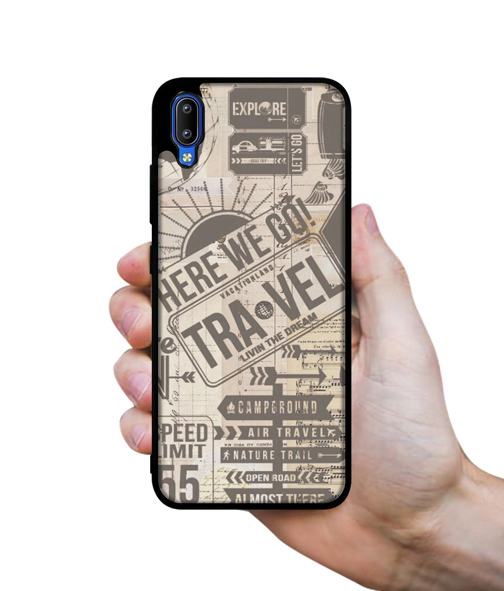 Travel Designer 2D Printed Back Case Cover for Vivo Y91 4G / Y93 4G / Y95 4G