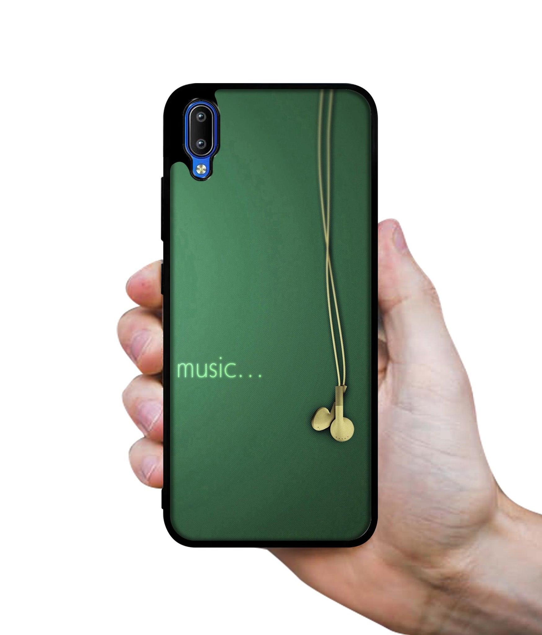 Headphone Music Designer 2D Printed Back Case Cover for Vivo Y91 4G / Y93 4G / Y95 4G