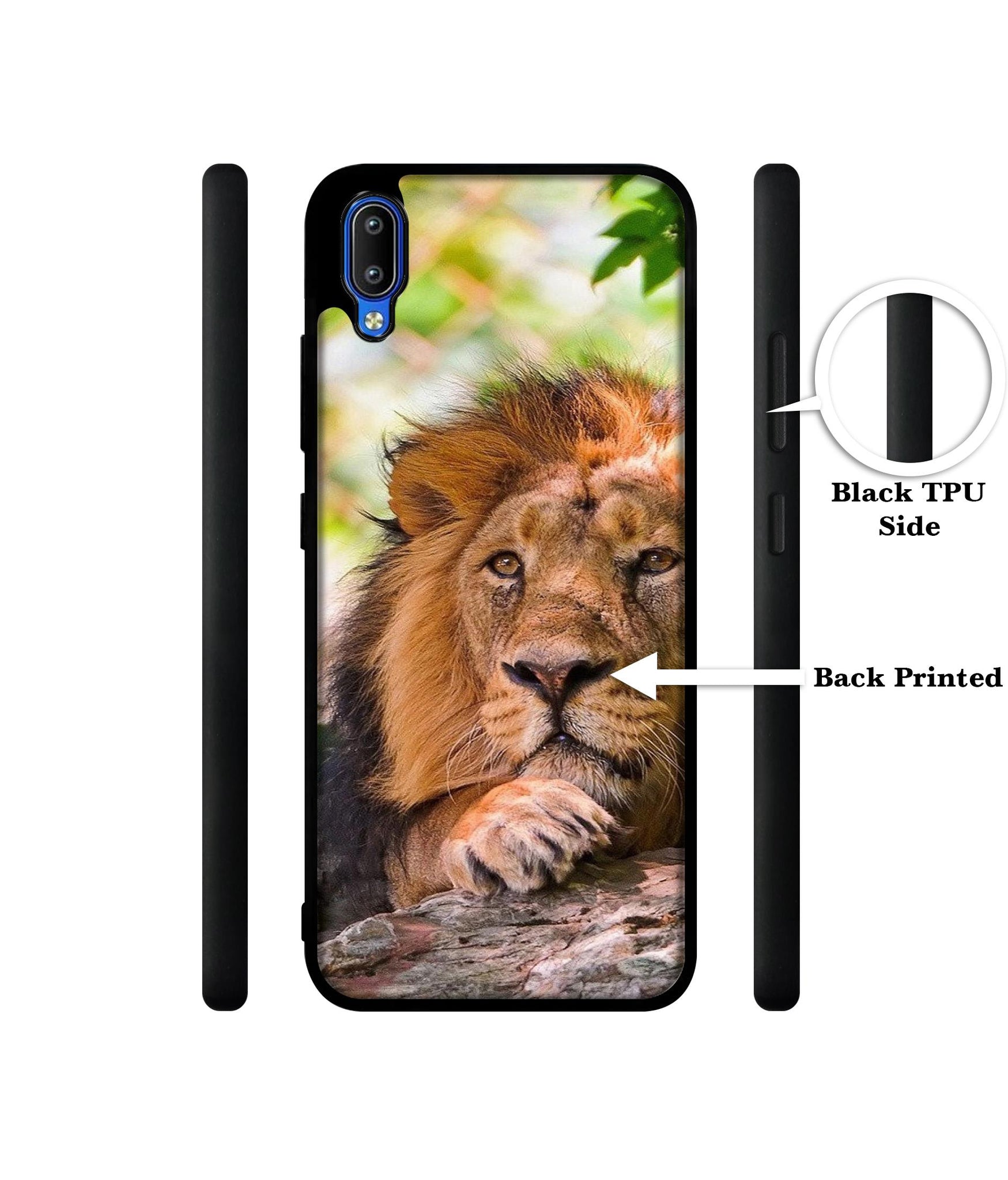 Tiger Pattern Print Designer 2D Printed Back Case Cover for Vivo Y91 4G / Y93 4G / Y95 4G