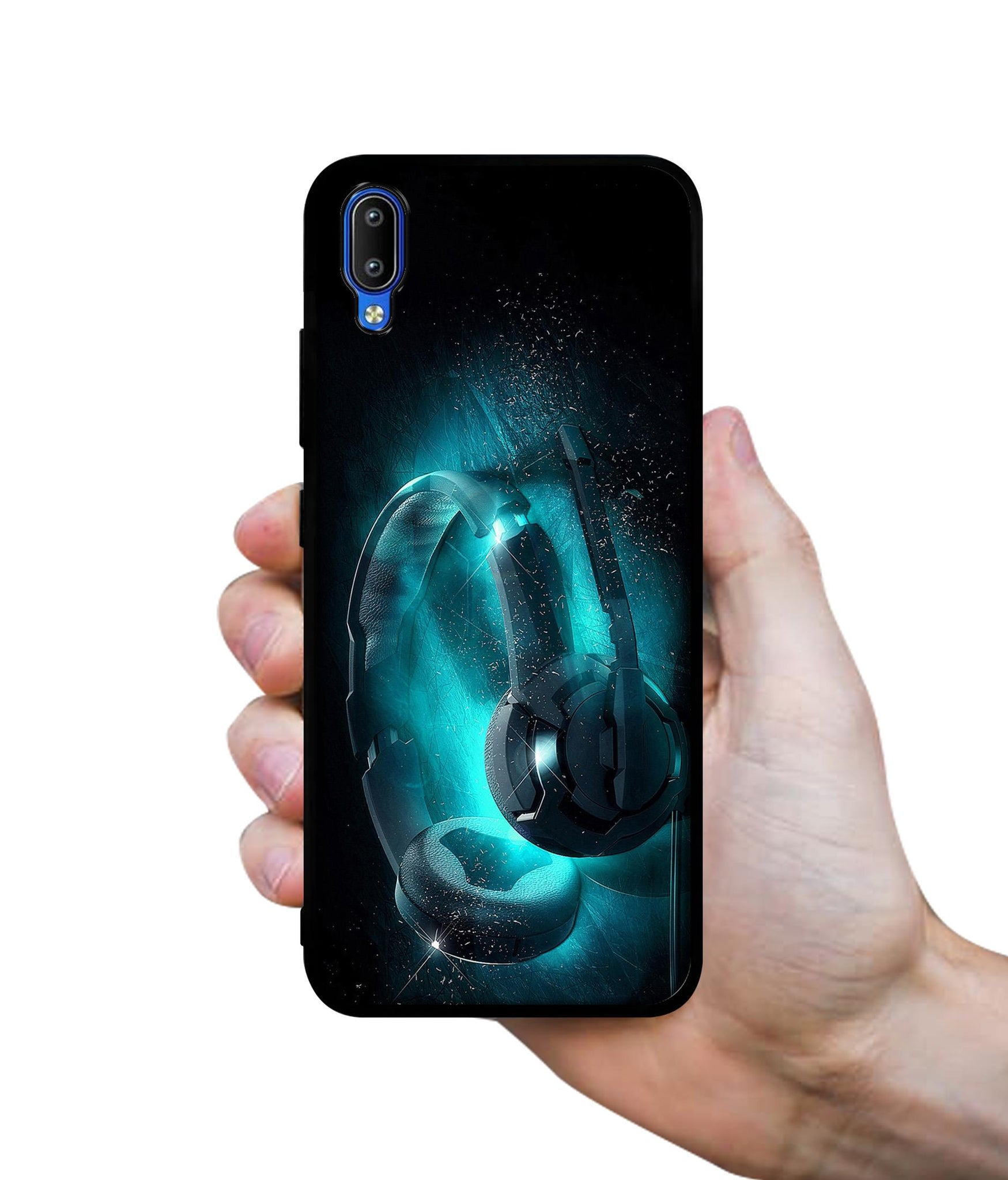 Cool Headphone Designer 2D Printed Back Case Cover for Vivo Y91 4G / Y93 4G / Y95 4G