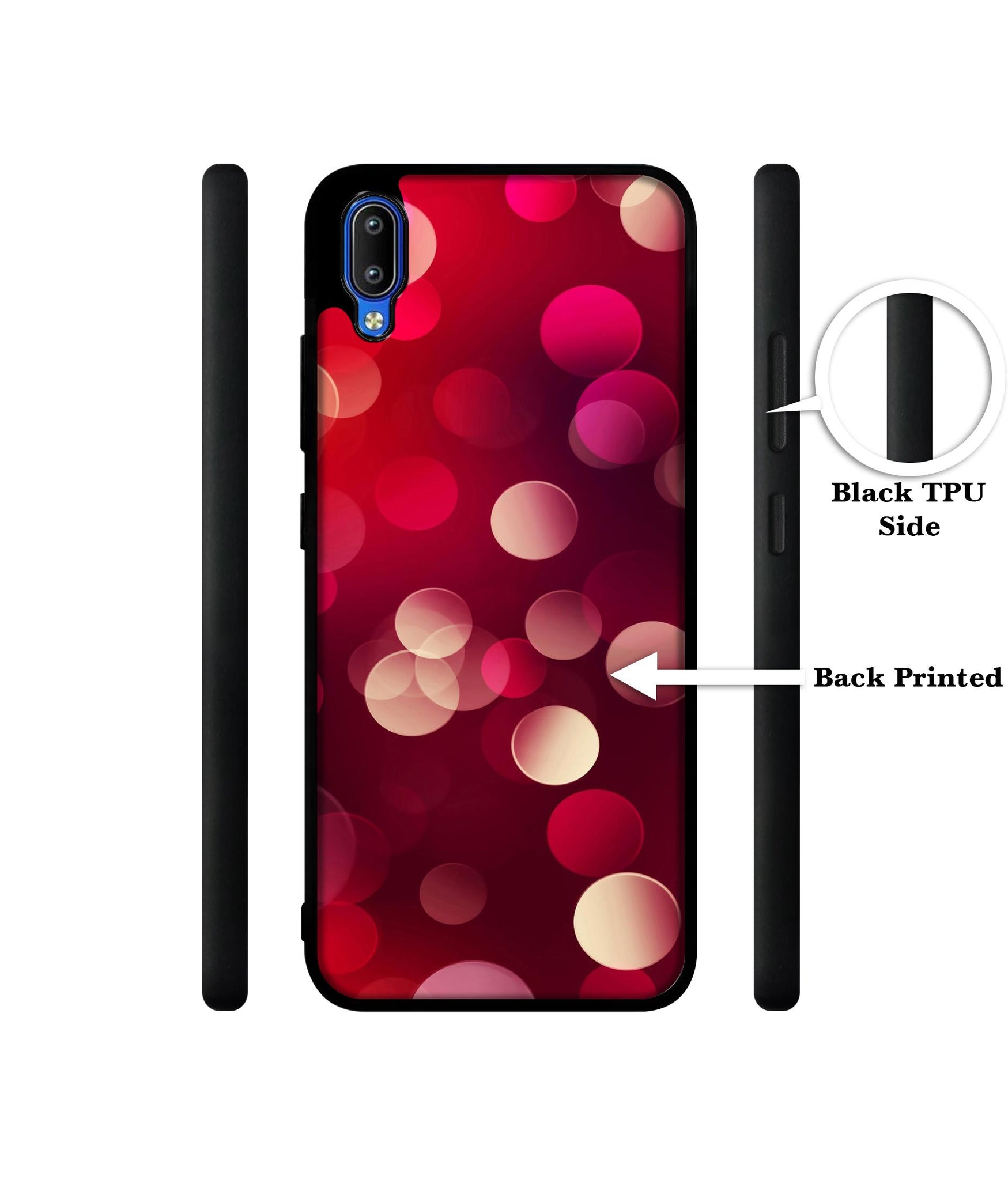 3D Circles Designer 2D Printed Back Case Cover for Vivo Y91 4G / Y93 4G / Y95 4G