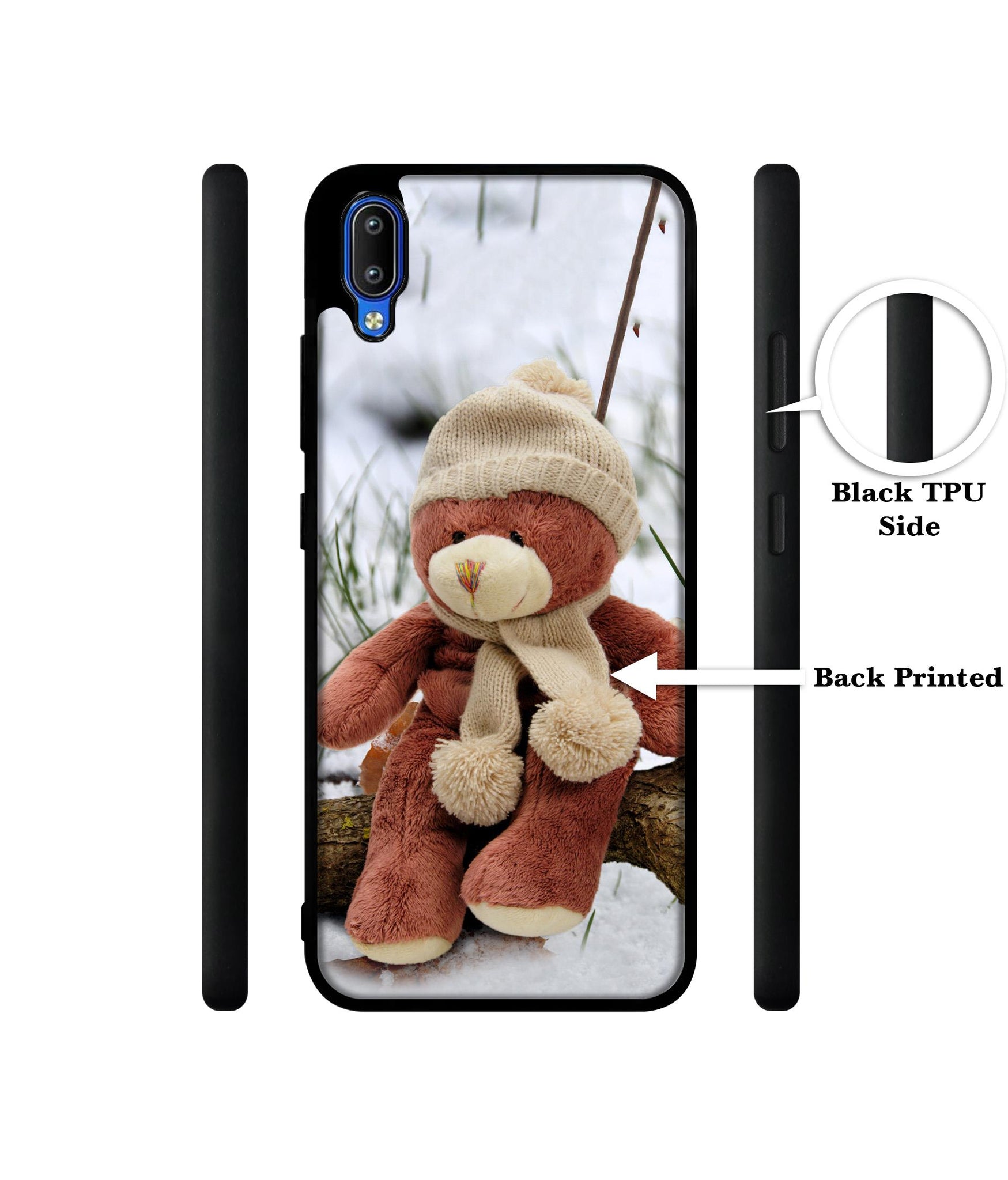 Woolen Bear Designer 2D Printed Back Case Cover for Vivo Y91 4G / Y93 4G / Y95 4G