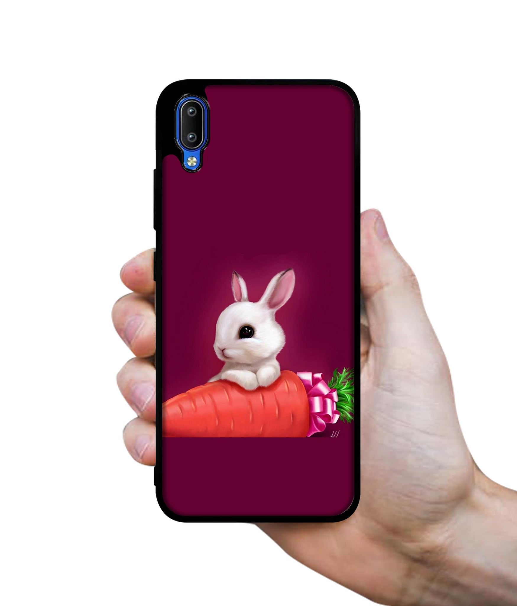 Bunny With Carrot Designer 2D Printed Back Case Cover for Vivo Y91 4G / Y93 4G / Y95 4G