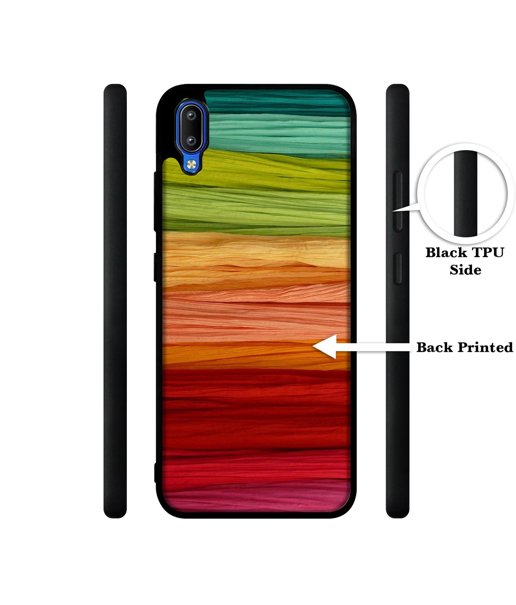 Colorful Thread Designer 2D Printed Back Case Cover for Vivo Y91 4G / Y93 4G / Y95 4G