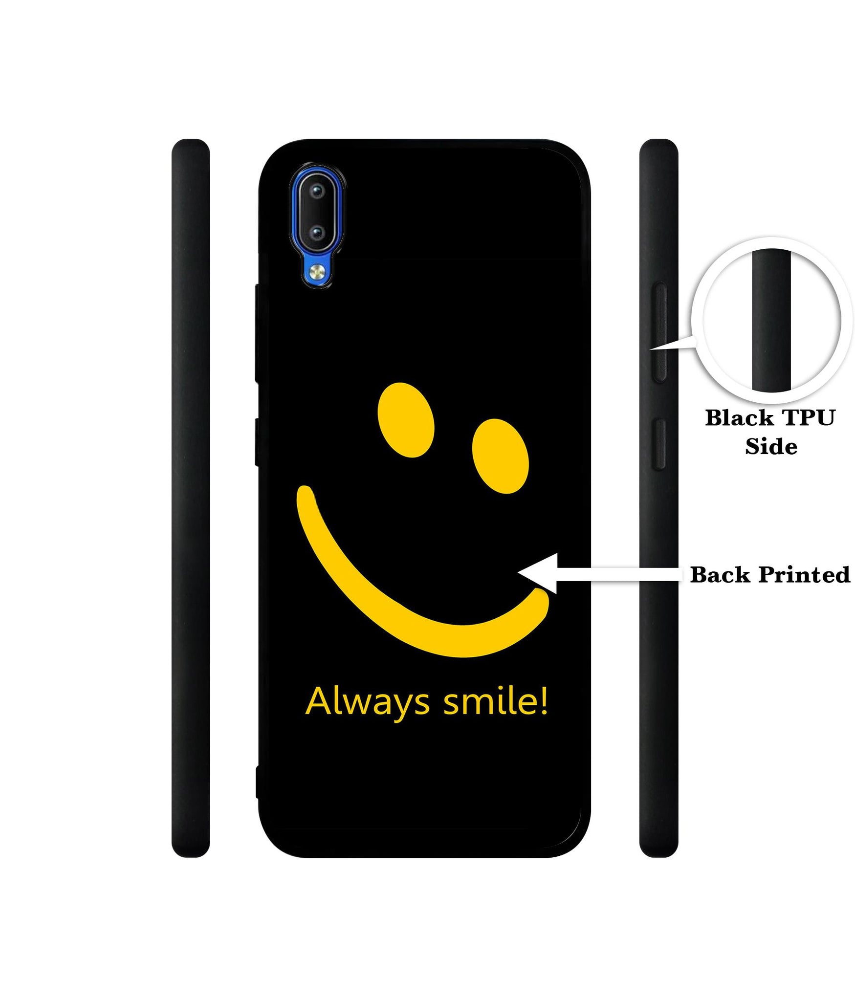Always Smile Quote Designer 2D Printed Back Case Cover for Vivo Y91 4G / Y93 4G / Y95 4G