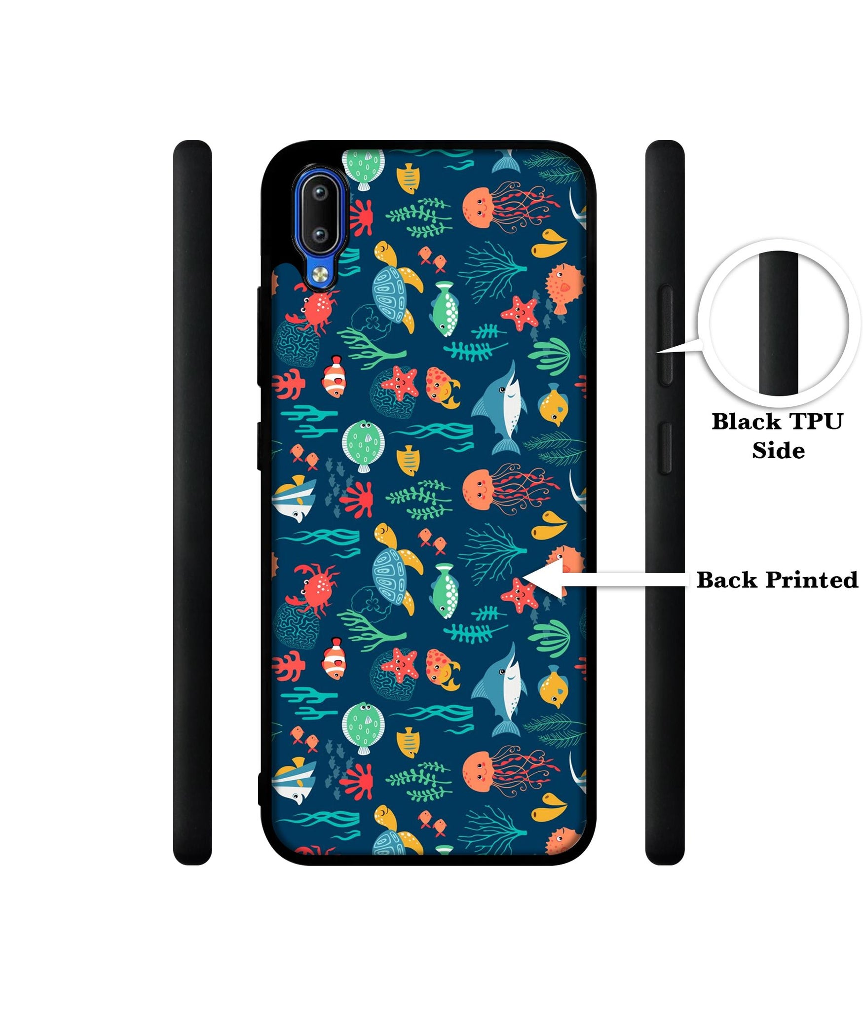 Aquarium Texture Designer 2D Printed Back Case Cover for Vivo Y91 4G / Y93 4G / Y95 4G
