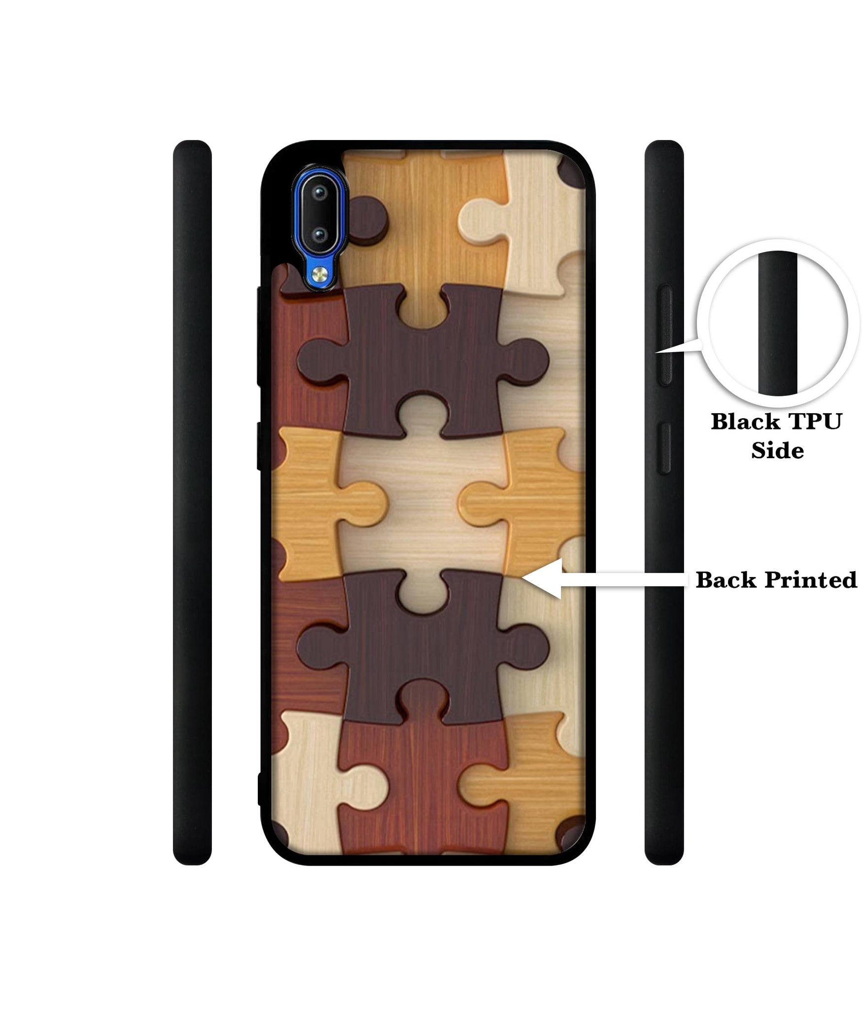 Puzzle Pattern Designer 2D Printed Back Case Cover for Vivo Y91 4G / Y93 4G / Y95 4G
