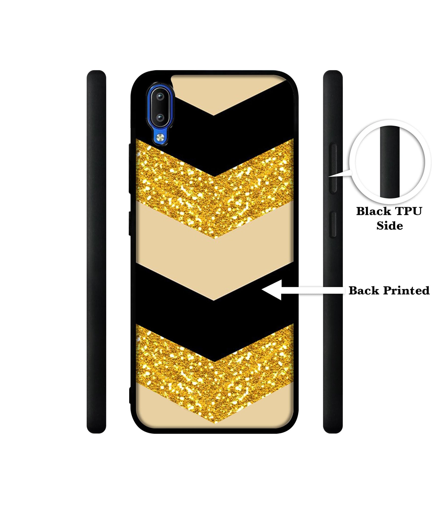 Black & Gold Designer 2D Printed Back Case Cover for Vivo Y91 4G / Y93 4G / Y95 4G