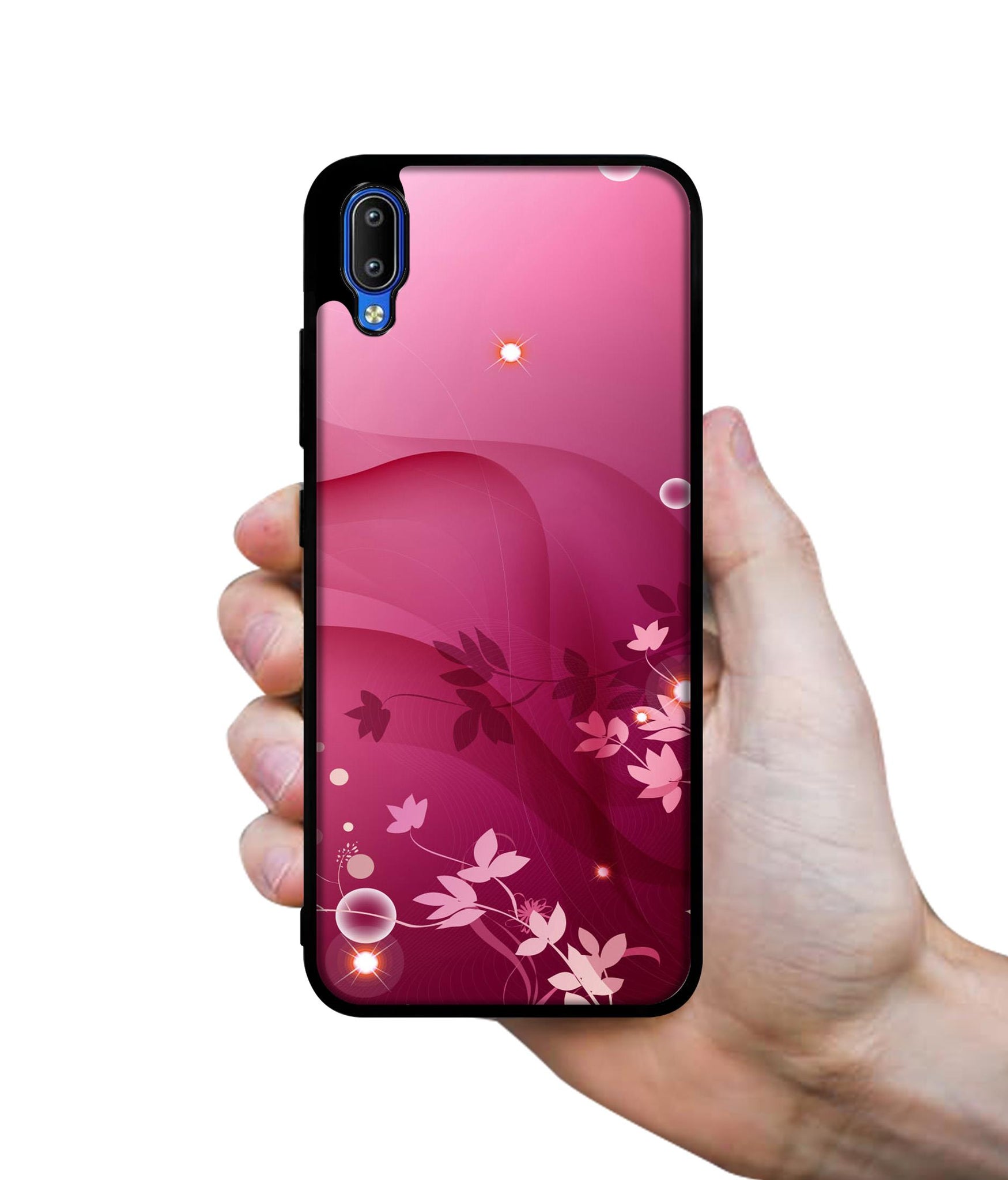 Pink Abstract Designer 2D Printed Back Case Cover for Vivo Y91 4G / Y93 4G / Y95 4G