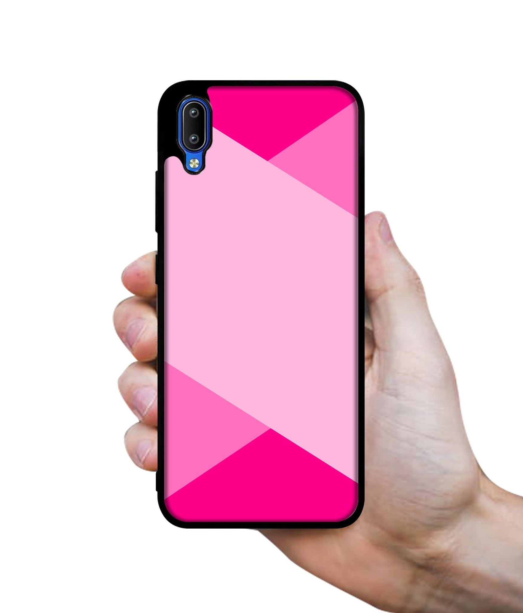 Pink Cross Vector Designer 2D Printed Back Case Cover for Vivo Y91 4G / Y93 4G / Y95 4G