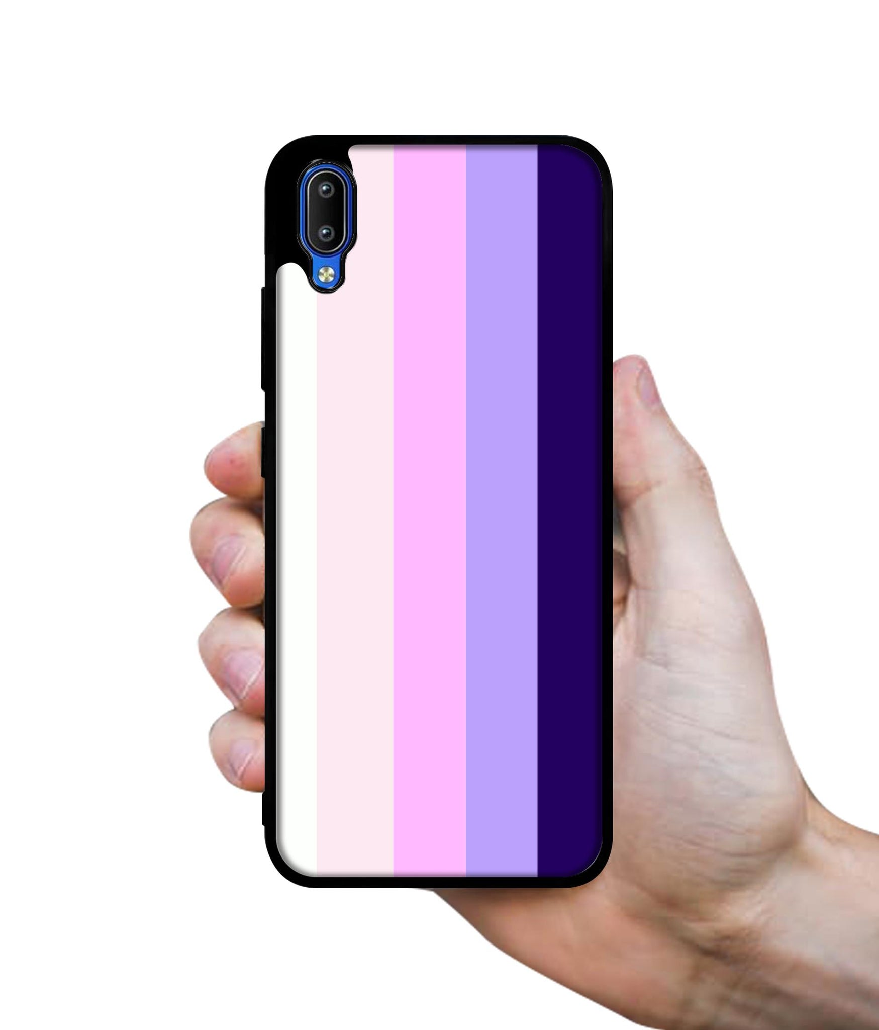 Pink and Purple Lines Designer 2D Printed Back Case Cover for Vivo Y91 4G / Y93 4G / Y95 4G