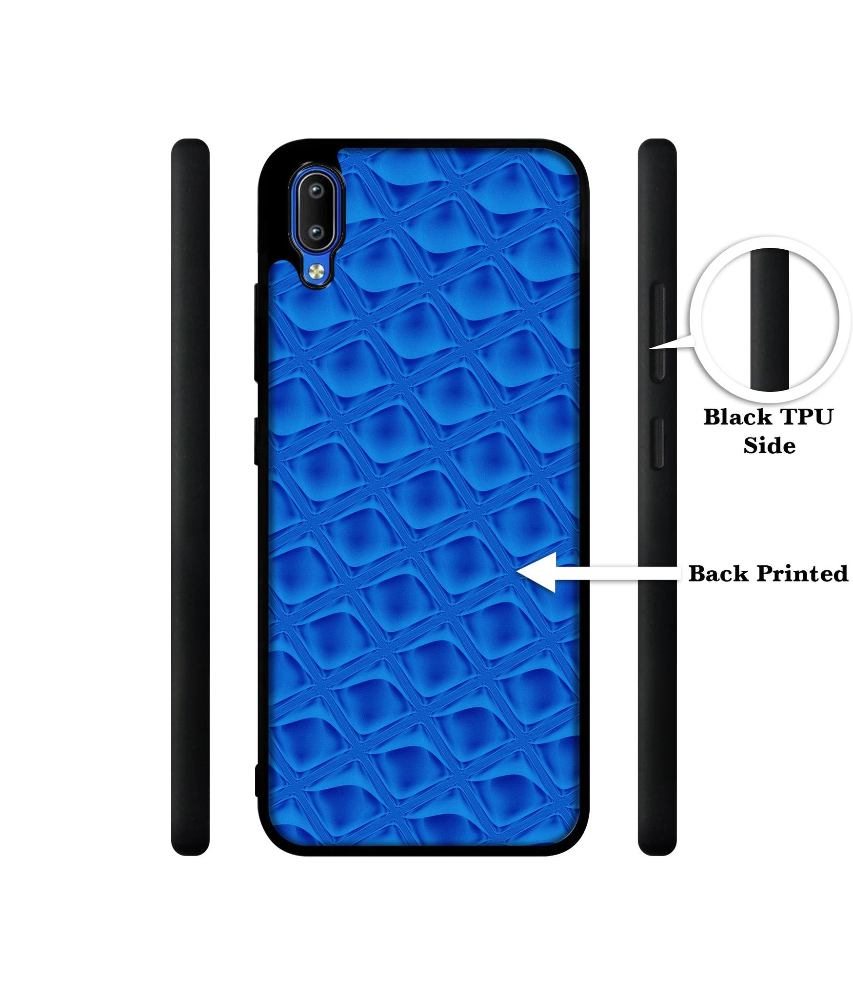 Blue Diamond Designer 2D Printed Back Case Cover for Vivo Y91 4G / Y93 4G / Y95 4G