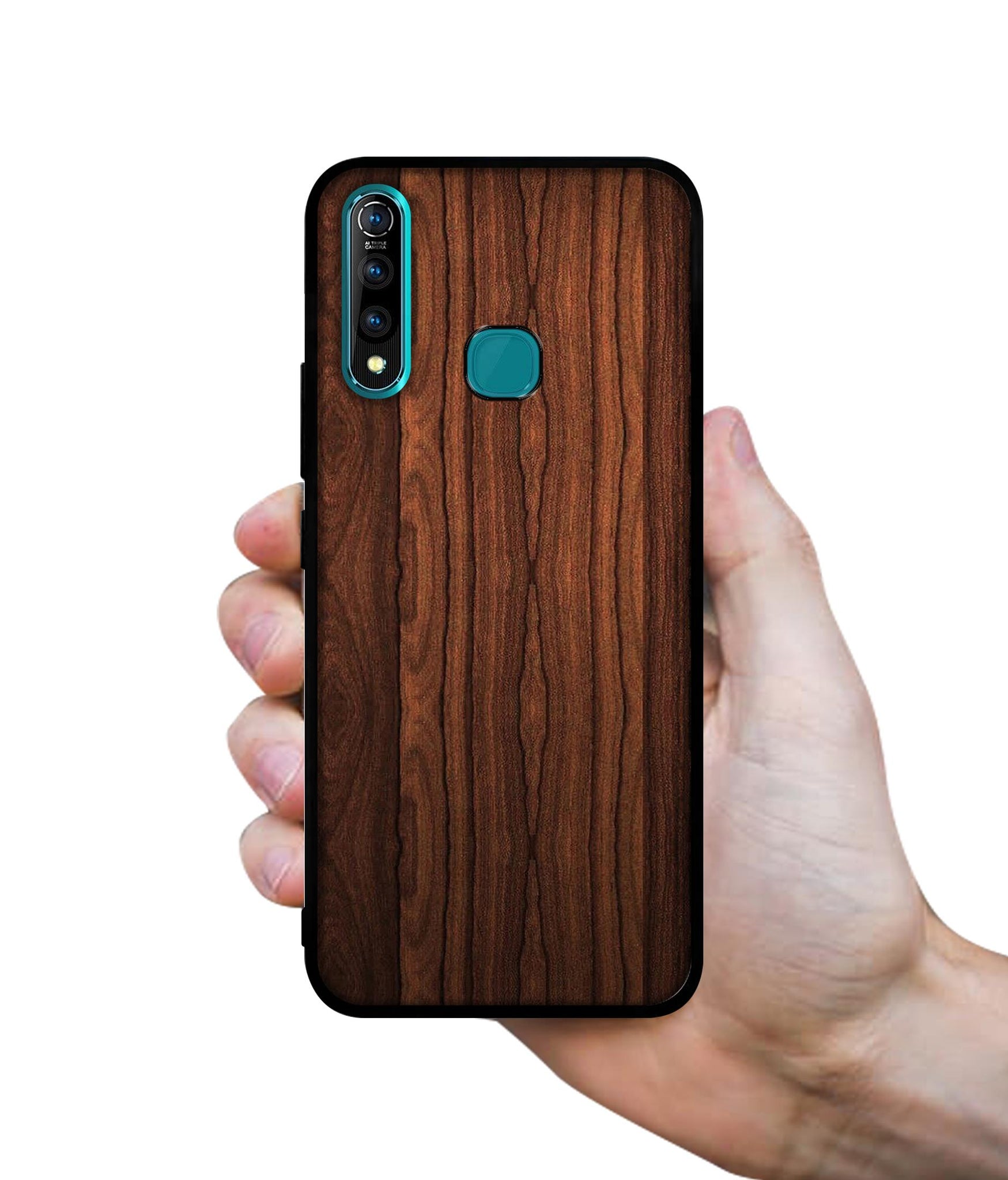 Brown Wooden Texture Designer 2D Printed Back Case Cover for Vivo Z1 Pro 4G