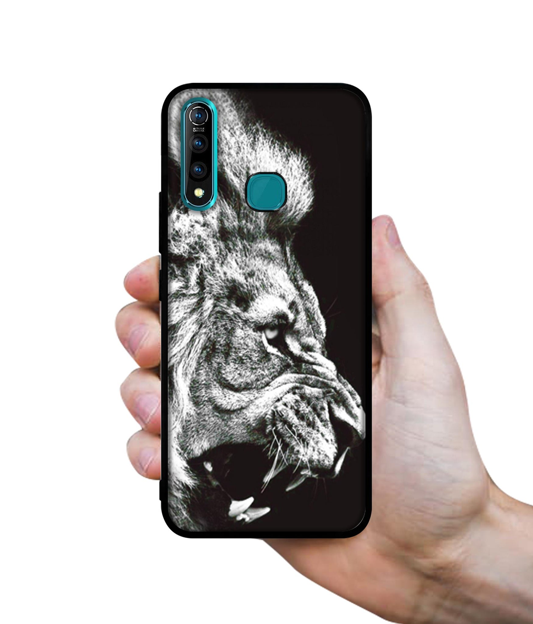 Angry Lion Designer 2D Printed Back Case Cover for Vivo Z1 Pro 4G