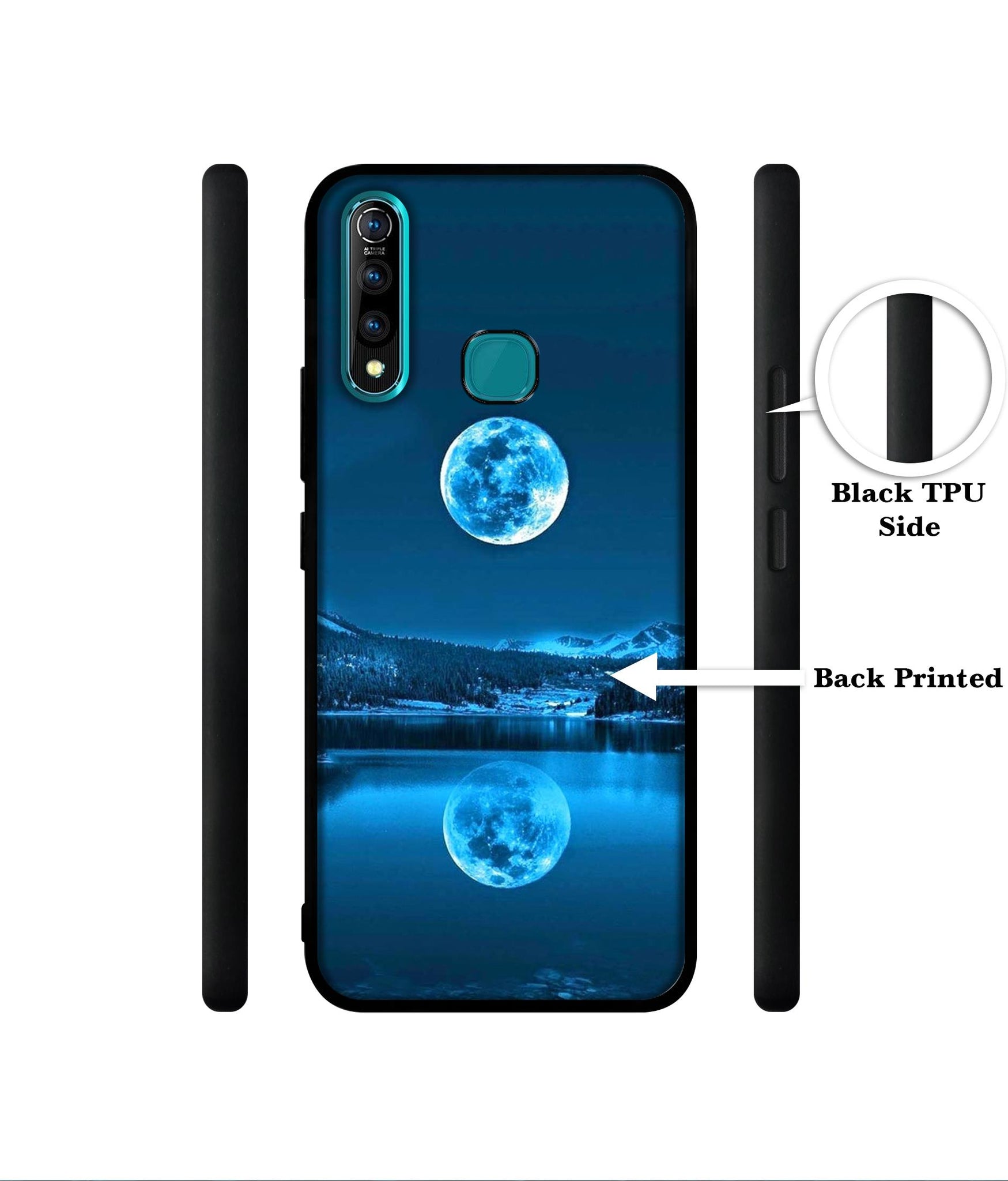Awesome Moon Designer 2D Printed Back Case Cover for Vivo Z1 Pro 4G