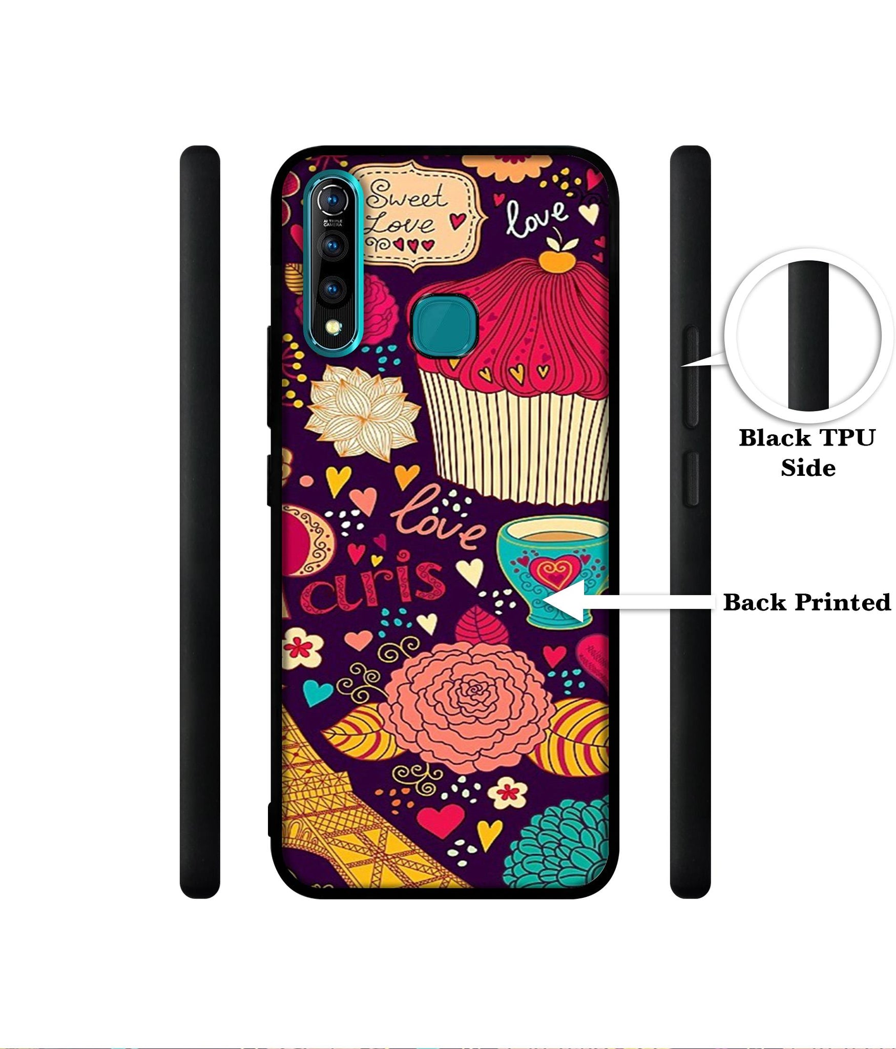 Paris Flower Love Designer 2D Printed Back Case Cover for Vivo Z1 Pro 4G
