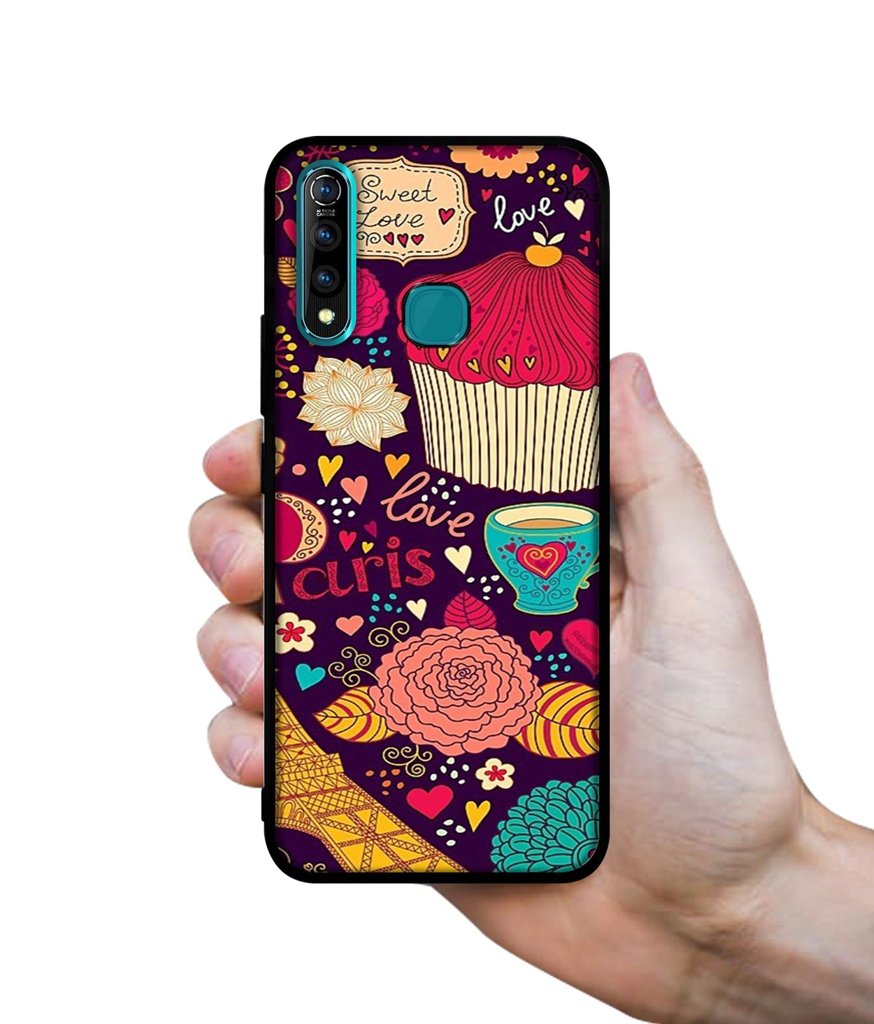Paris Flower Love Designer 2D Printed Back Case Cover for Vivo Z1 Pro 4G