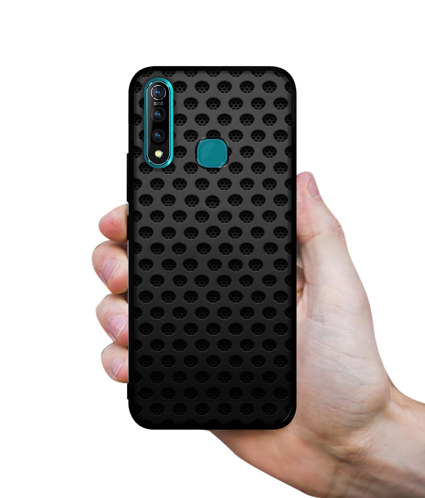 Black Circle Designer 2D Printed Back Case Cover for Vivo Z1 Pro 4G