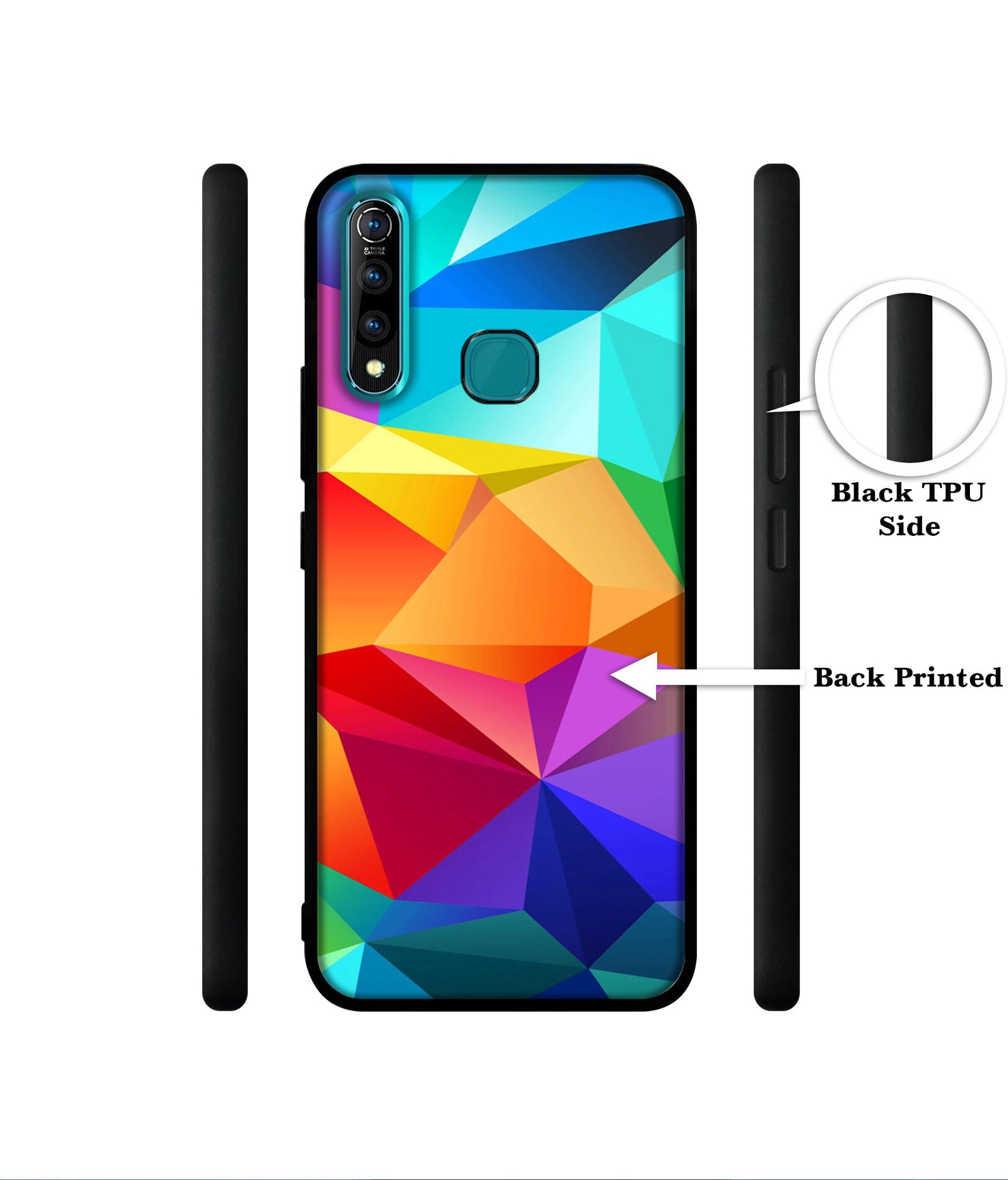 Colorful Pattern Designer 2D Printed Back Case Cover for Vivo Z1 Pro 4G