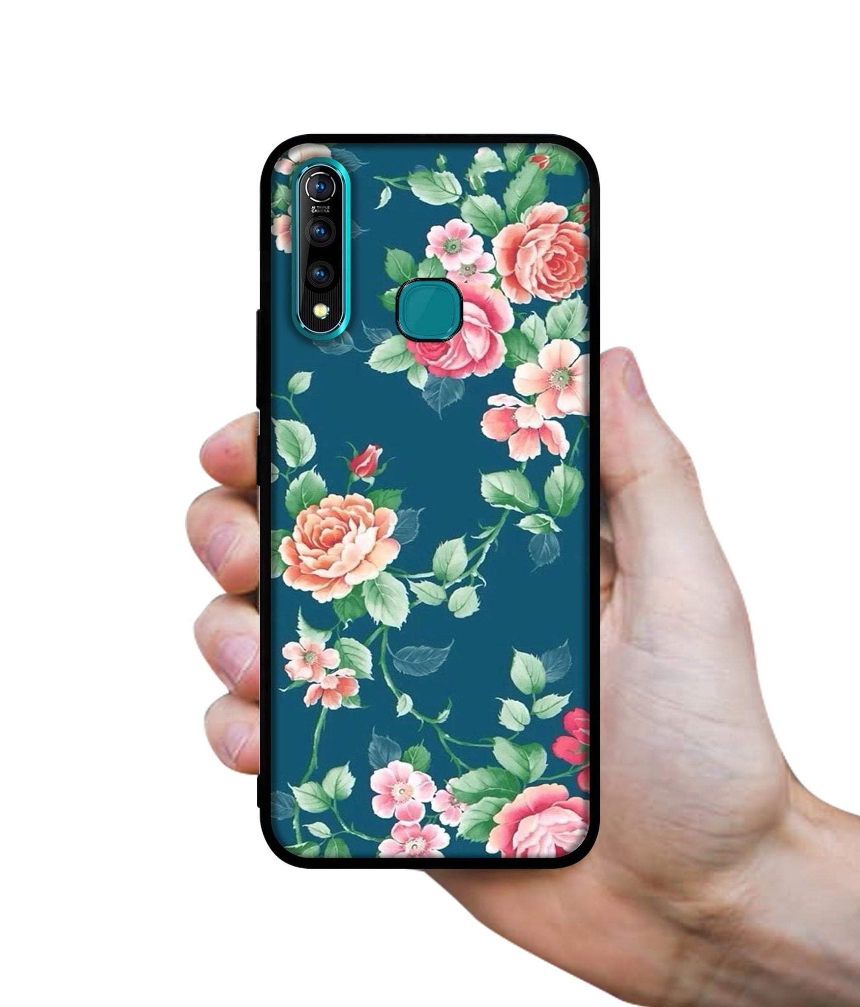 Vintage Floral Designer 2D Printed Back Case Cover for Vivo Z1 Pro 4G