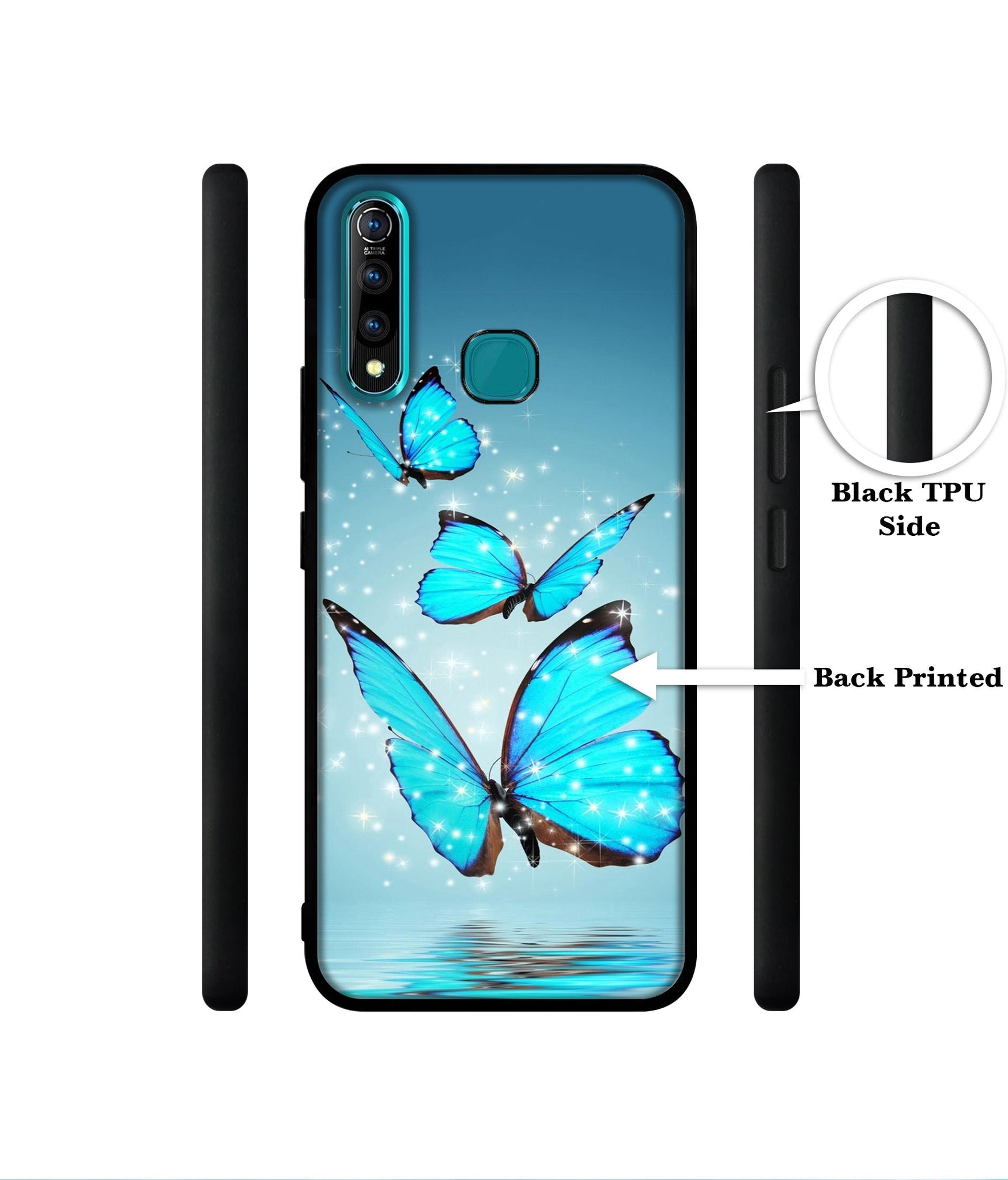 Flying Butterflies Designer 2D Printed Back Case Cover for Vivo Z1 Pro 4G