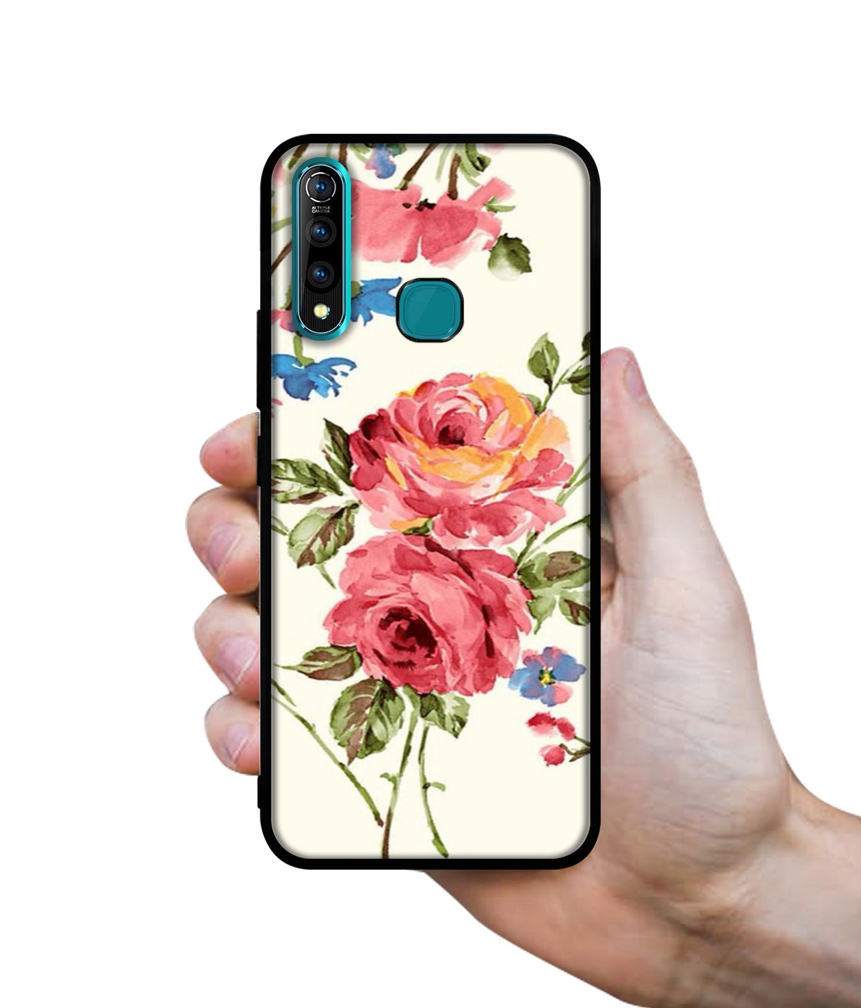 Vintage Painting Flower Designer 2D Printed Back Case Cover for Vivo Z1 Pro 4G