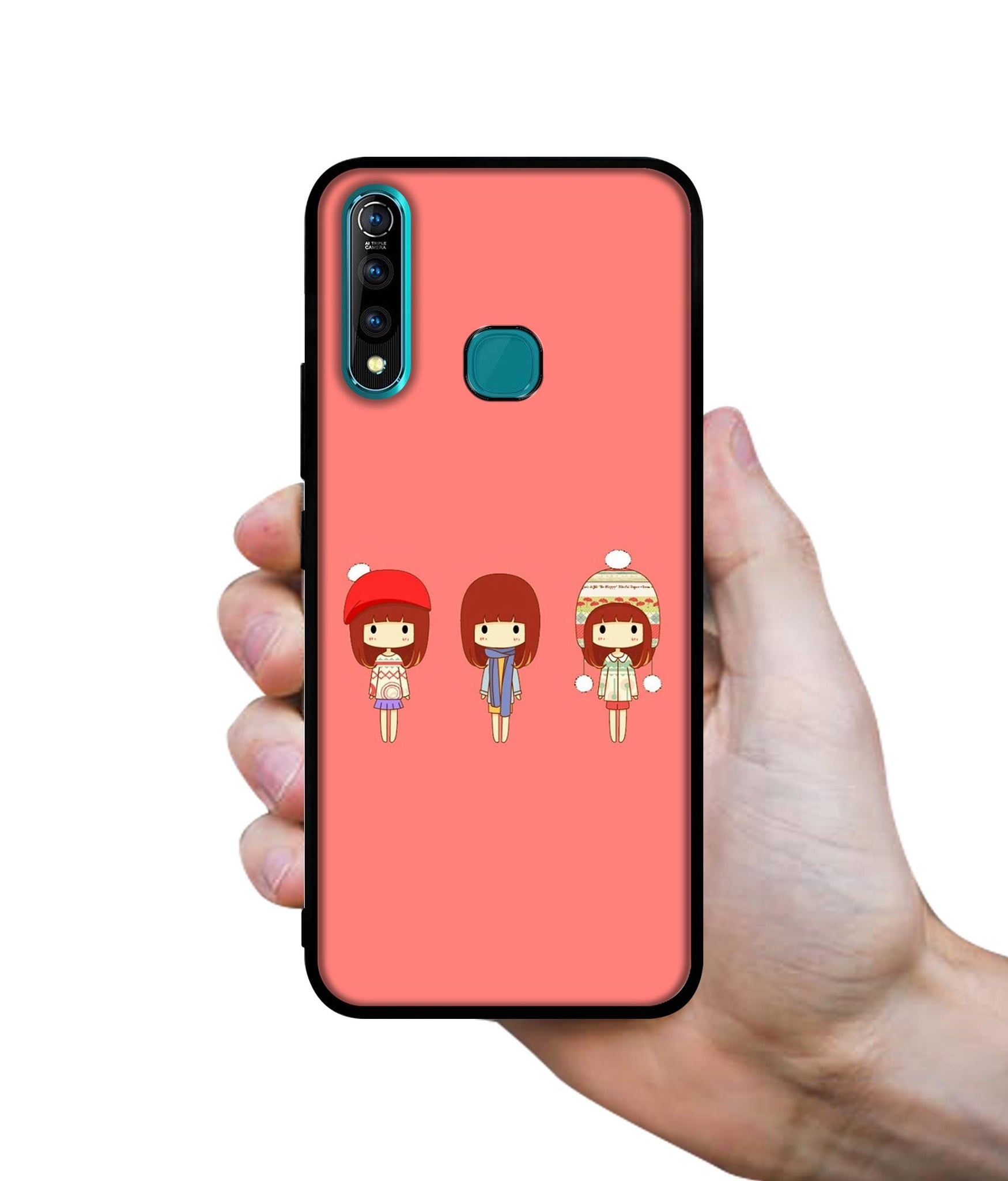 Cute Girls Designer 2D Printed Back Case Cover for Vivo Z1 Pro 4G