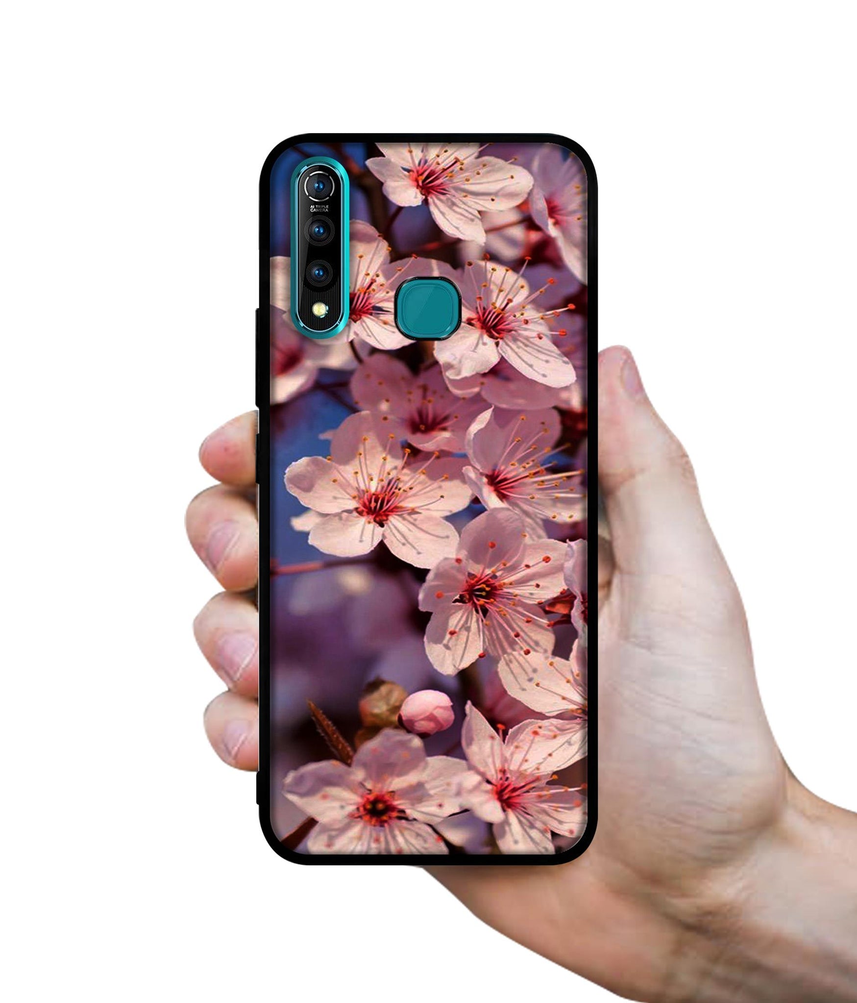 Pink Flowers Pattern Designer 2D Printed Back Case Cover for Vivo Z1 Pro 4G