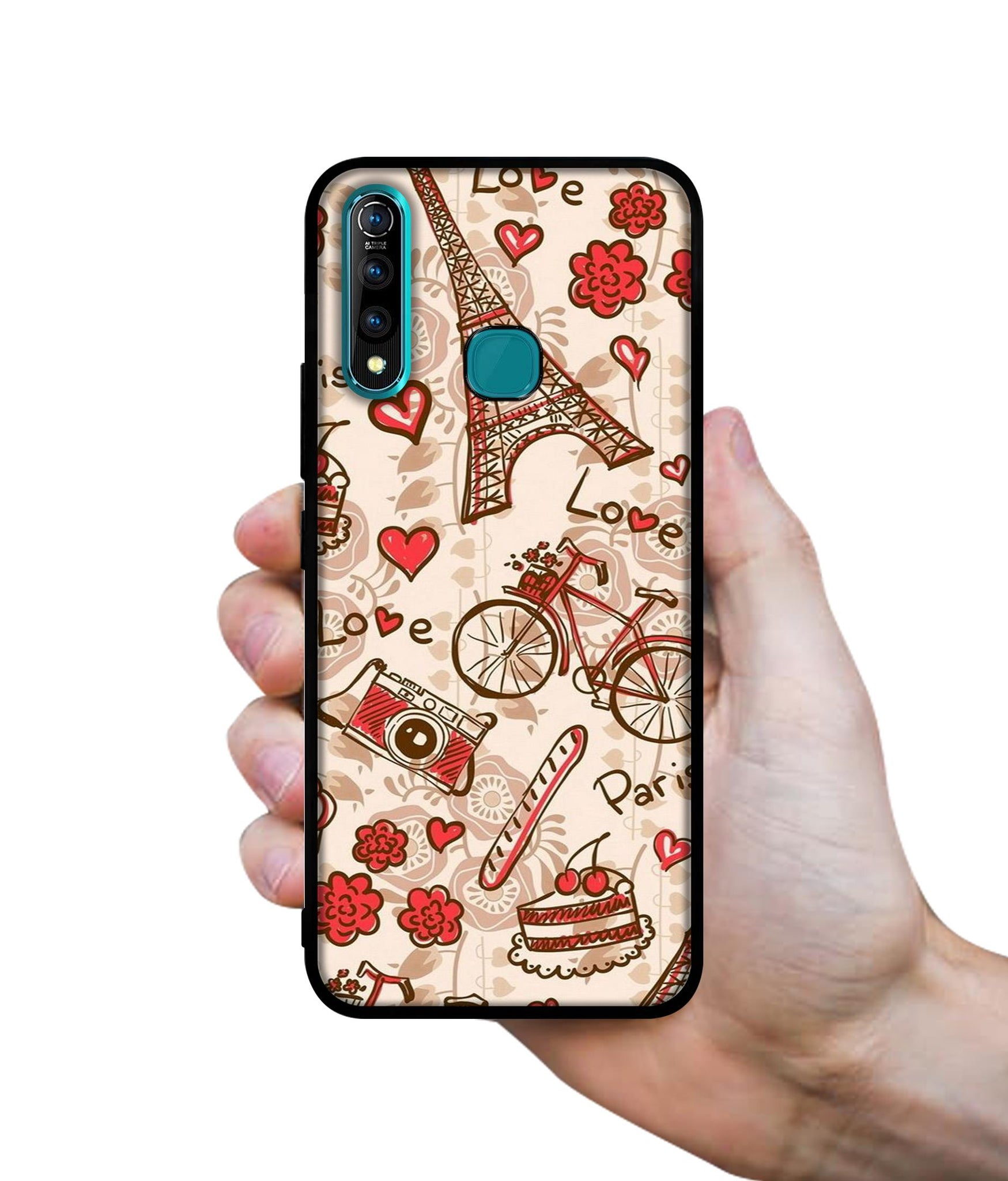 Vintage Paris Designer 2D Printed Back Case Cover for Vivo Z1 Pro 4G