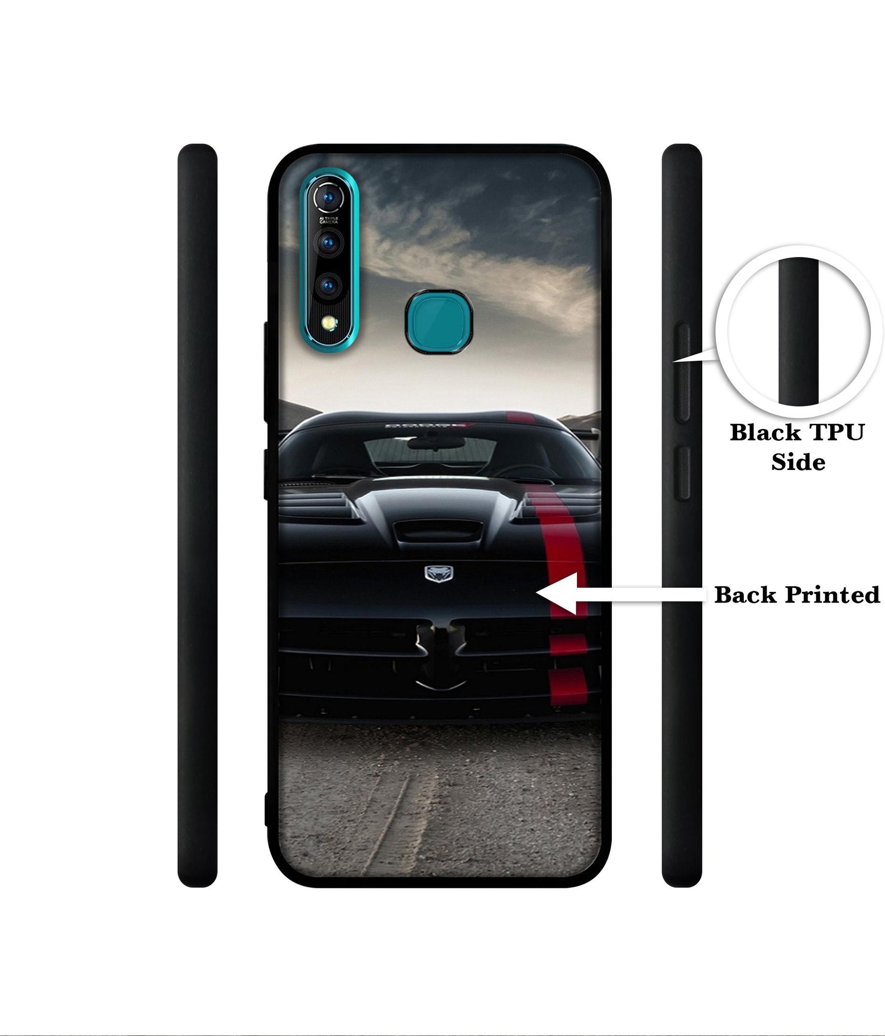 Sports Car Pattern Designer 2D Printed Back Case Cover for Vivo Z1 Pro 4G