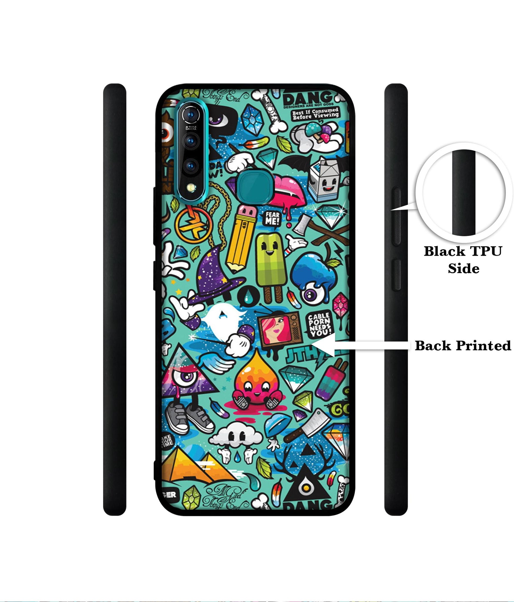 Crazy Designer 2D Printed Back Case Cover for Vivo Z1 Pro 4G