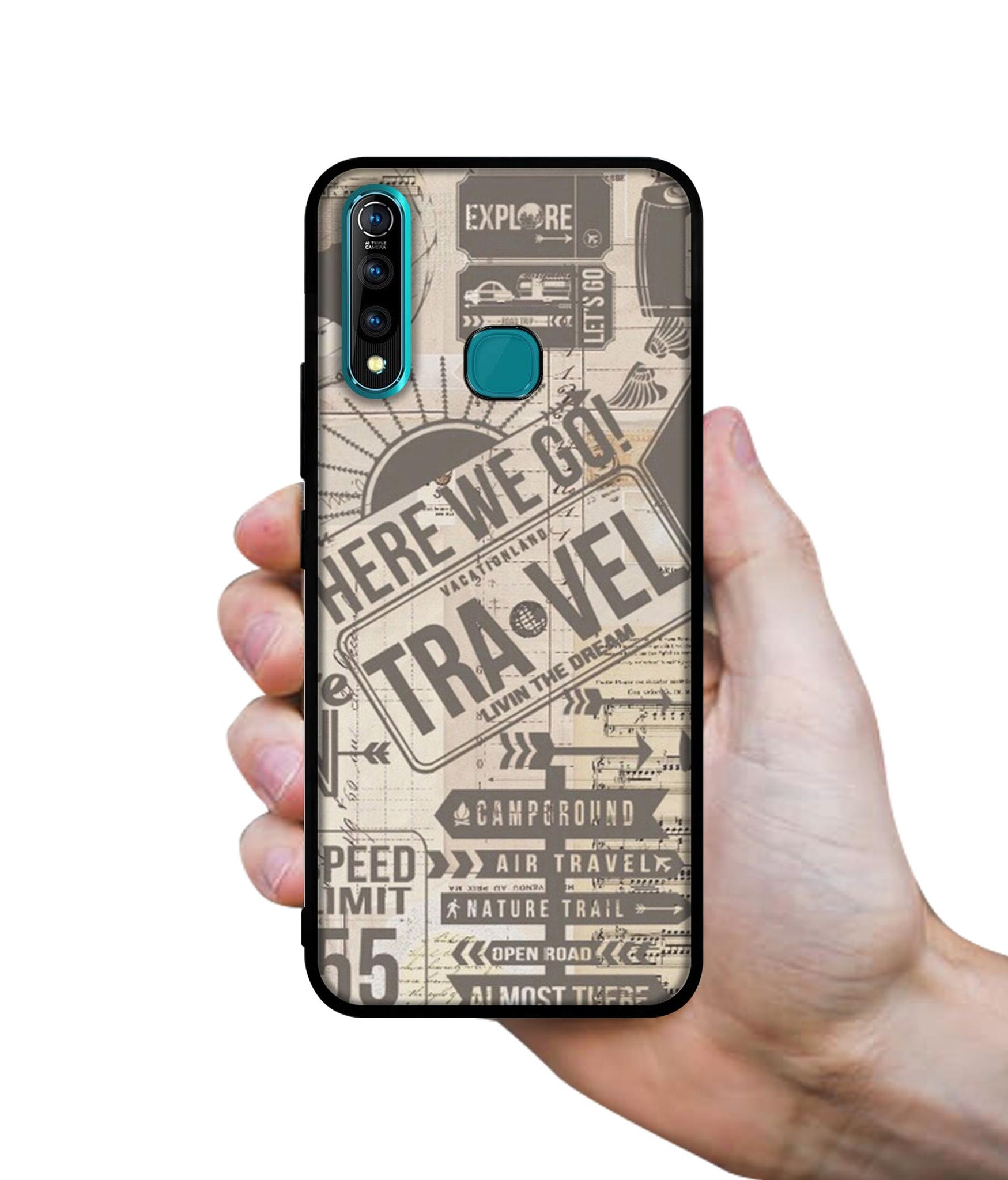Travel Designer 2D Printed Back Case Cover for Vivo Z1 Pro 4G