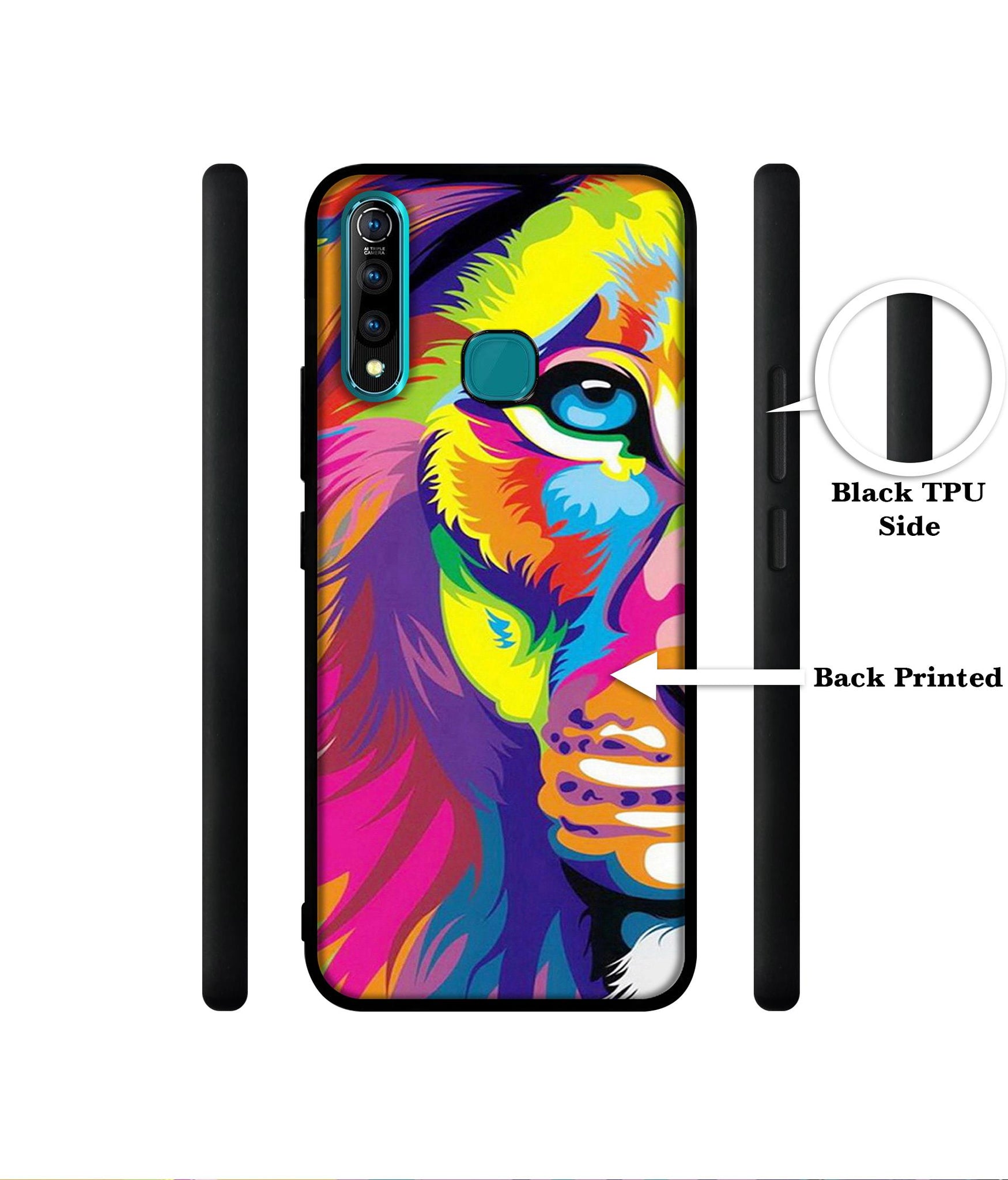 Lion Designer 2D Printed Back Case Cover for Vivo Z1 Pro 4G