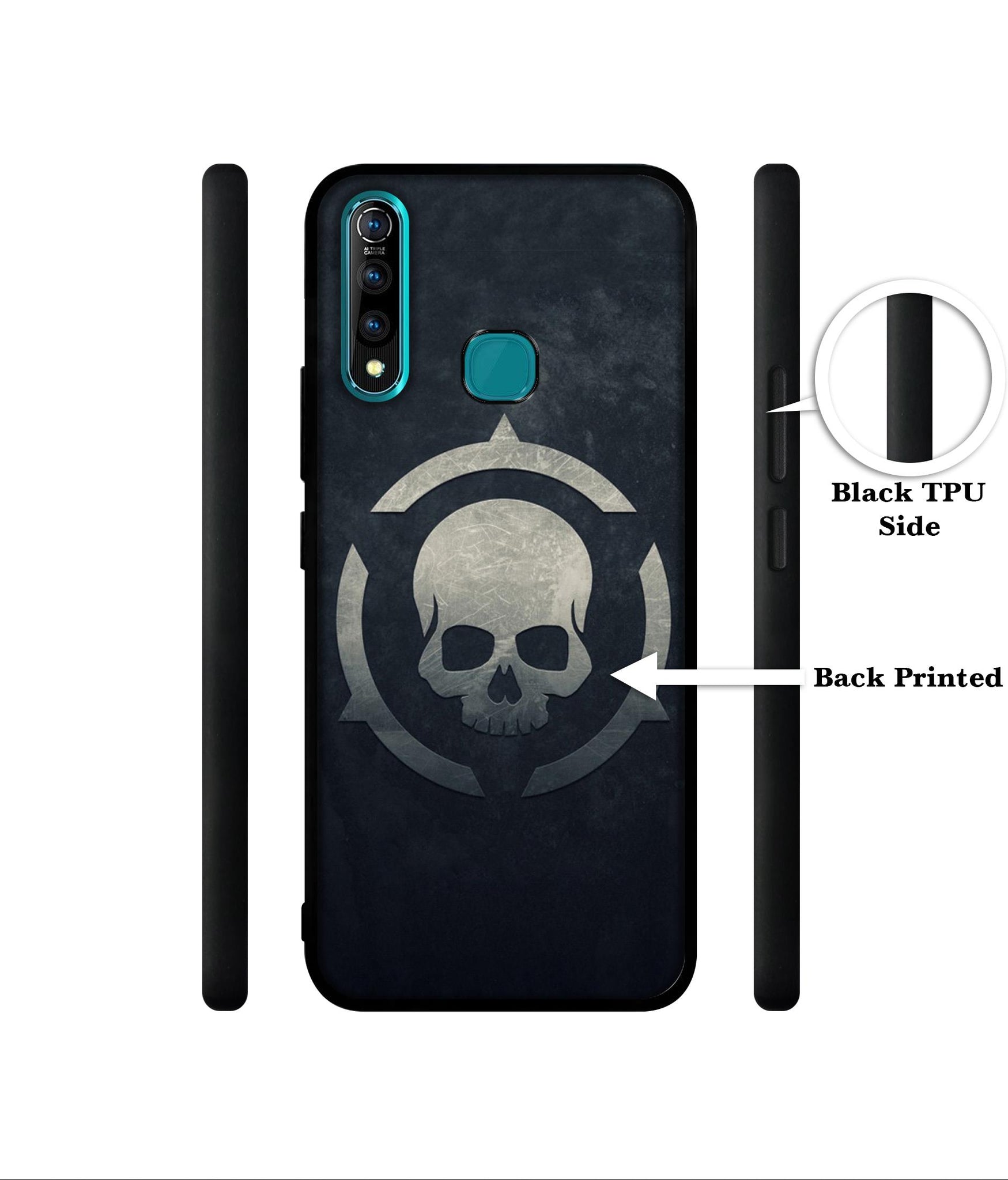 Skull Pattern Print Designer 2D Printed Back Case Cover for Vivo Z1 Pro 4G