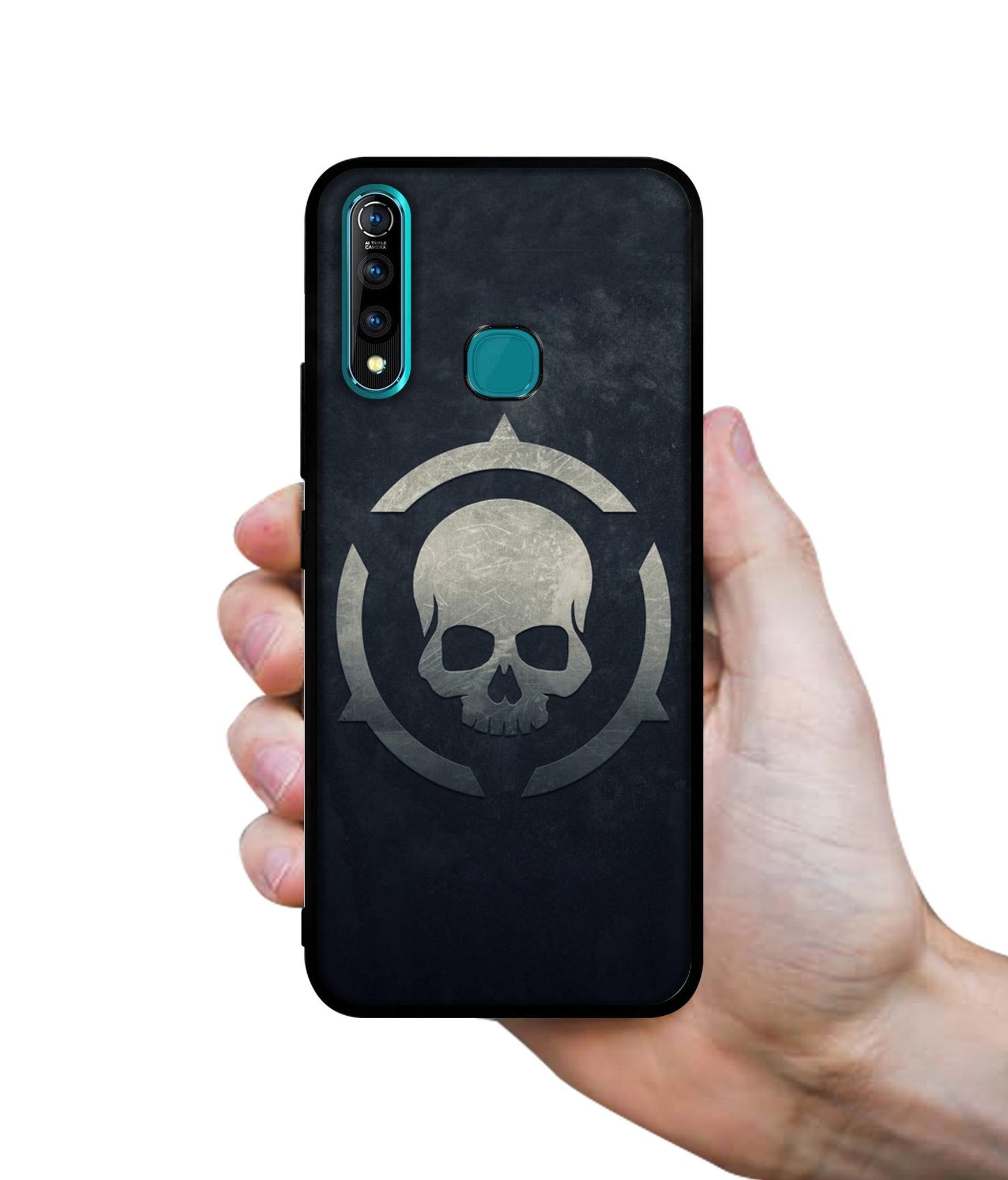 Skull Pattern Print Designer 2D Printed Back Case Cover for Vivo Z1 Pro 4G