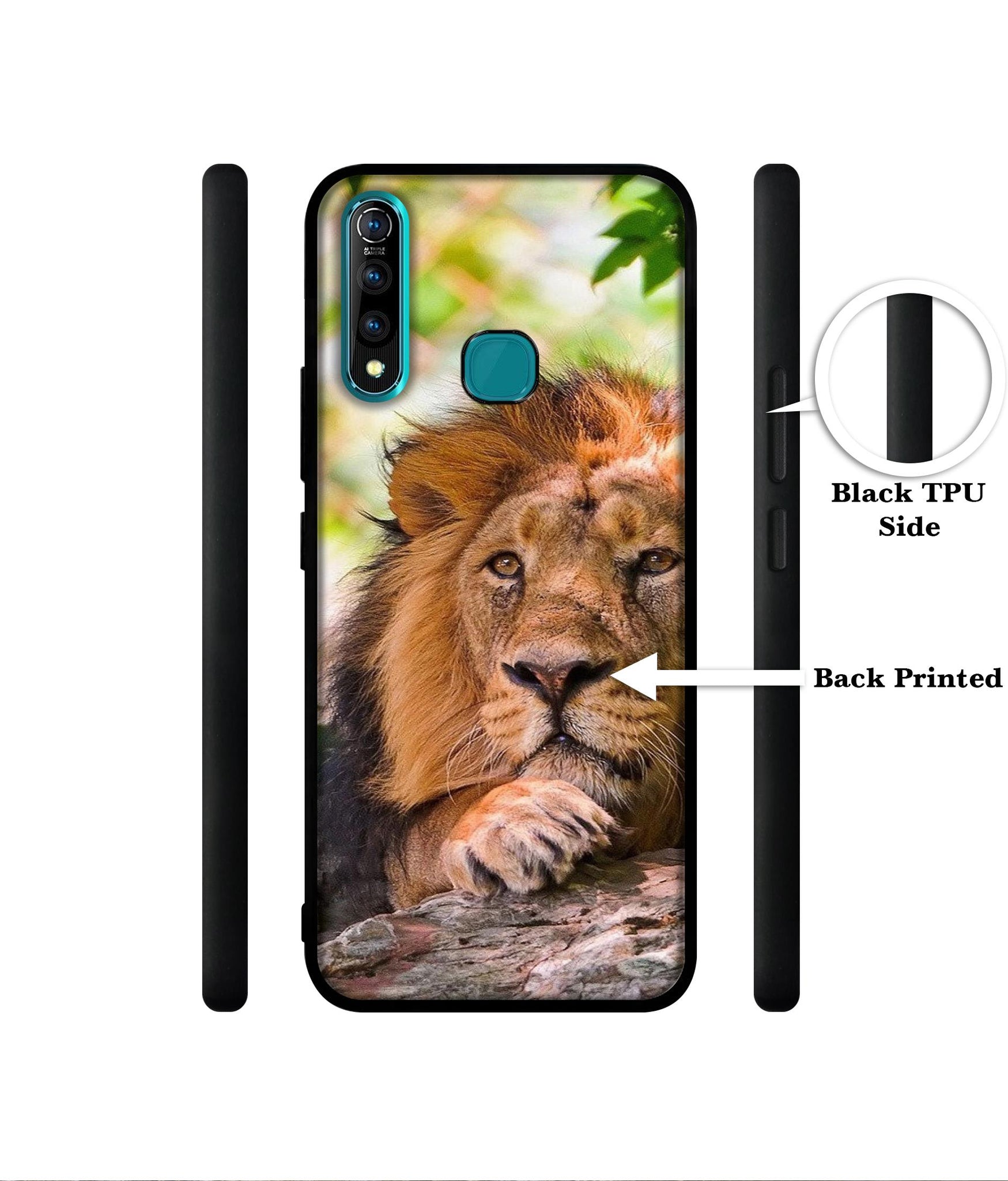 Tiger Pattern Print Designer 2D Printed Back Case Cover for Vivo Z1 Pro 4G