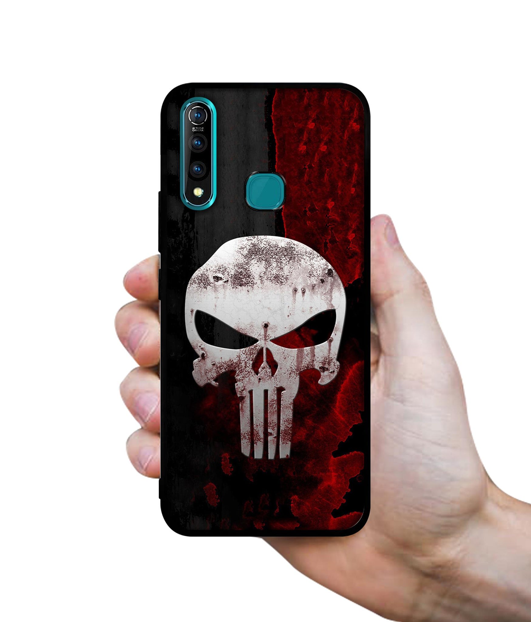 Punisher Skull Designer 2D Printed Back Case Cover for Vivo Z1 Pro 4G