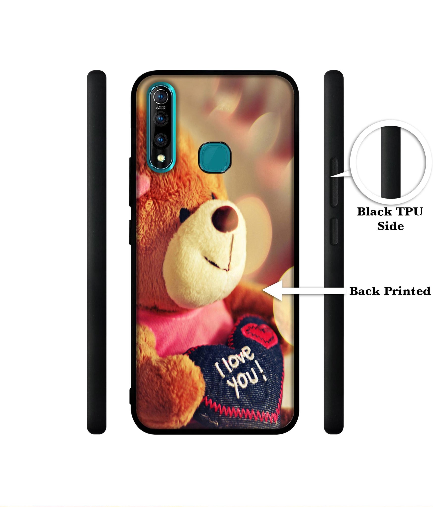 Teddy Bear Designer 2D Printed Back Case Cover for Vivo Z1 Pro 4G