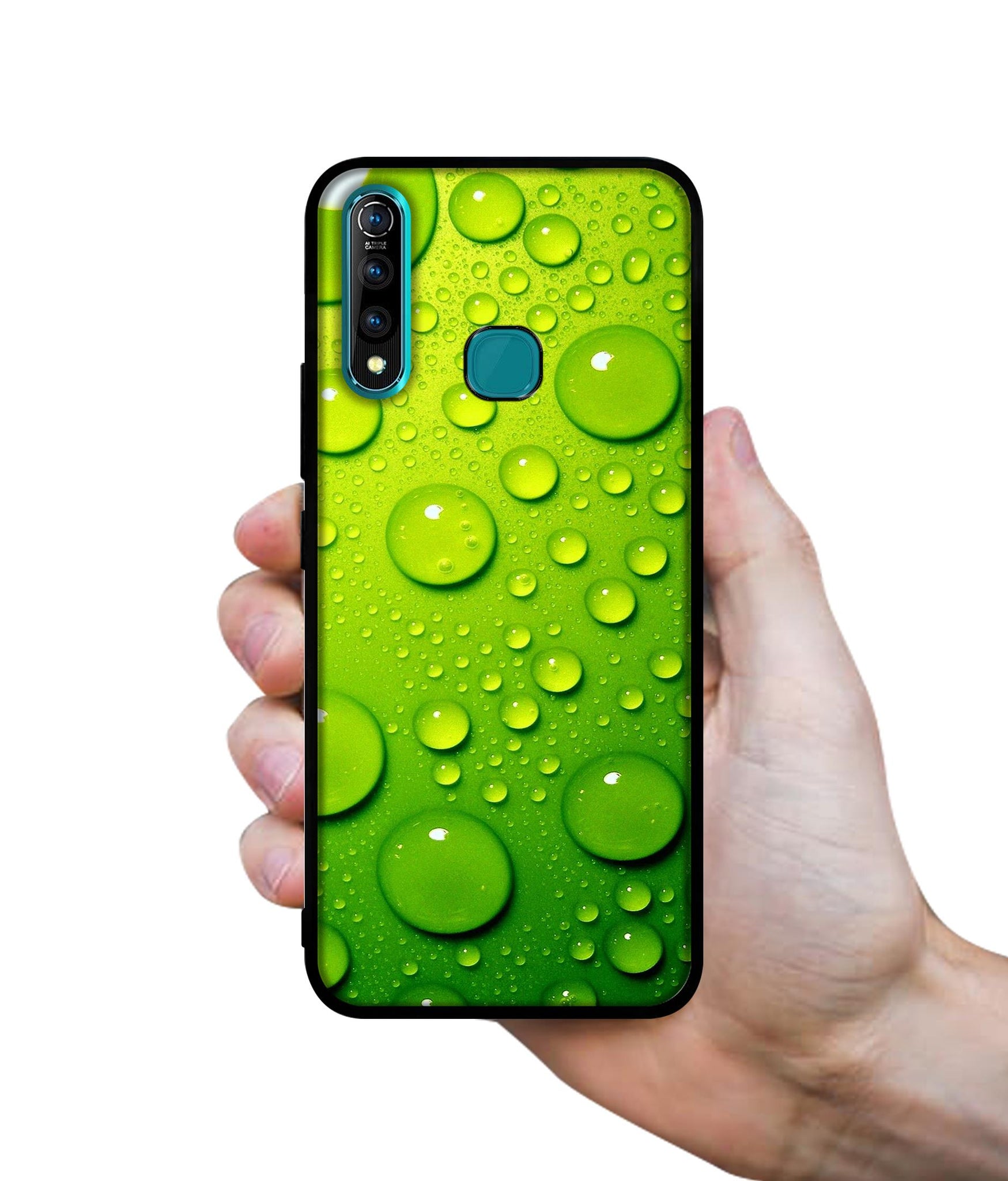 Green Bubbles Designer 2D Printed Back Case Cover for Vivo Z1 Pro 4G