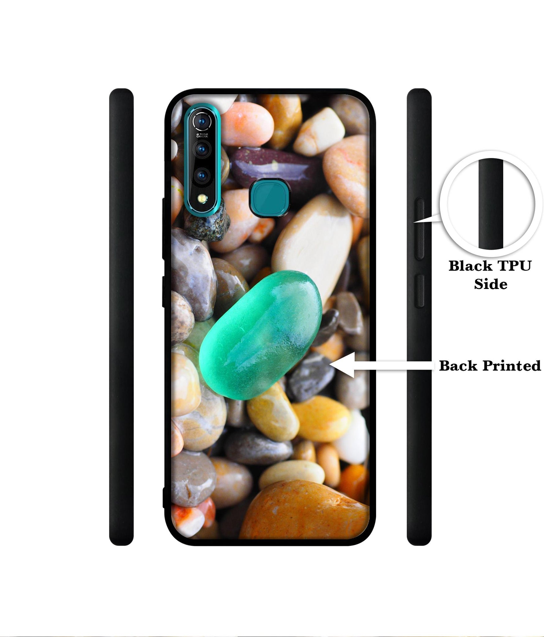 Sea Stones Designer 2D Printed Back Case Cover for Vivo Z1 Pro 4G