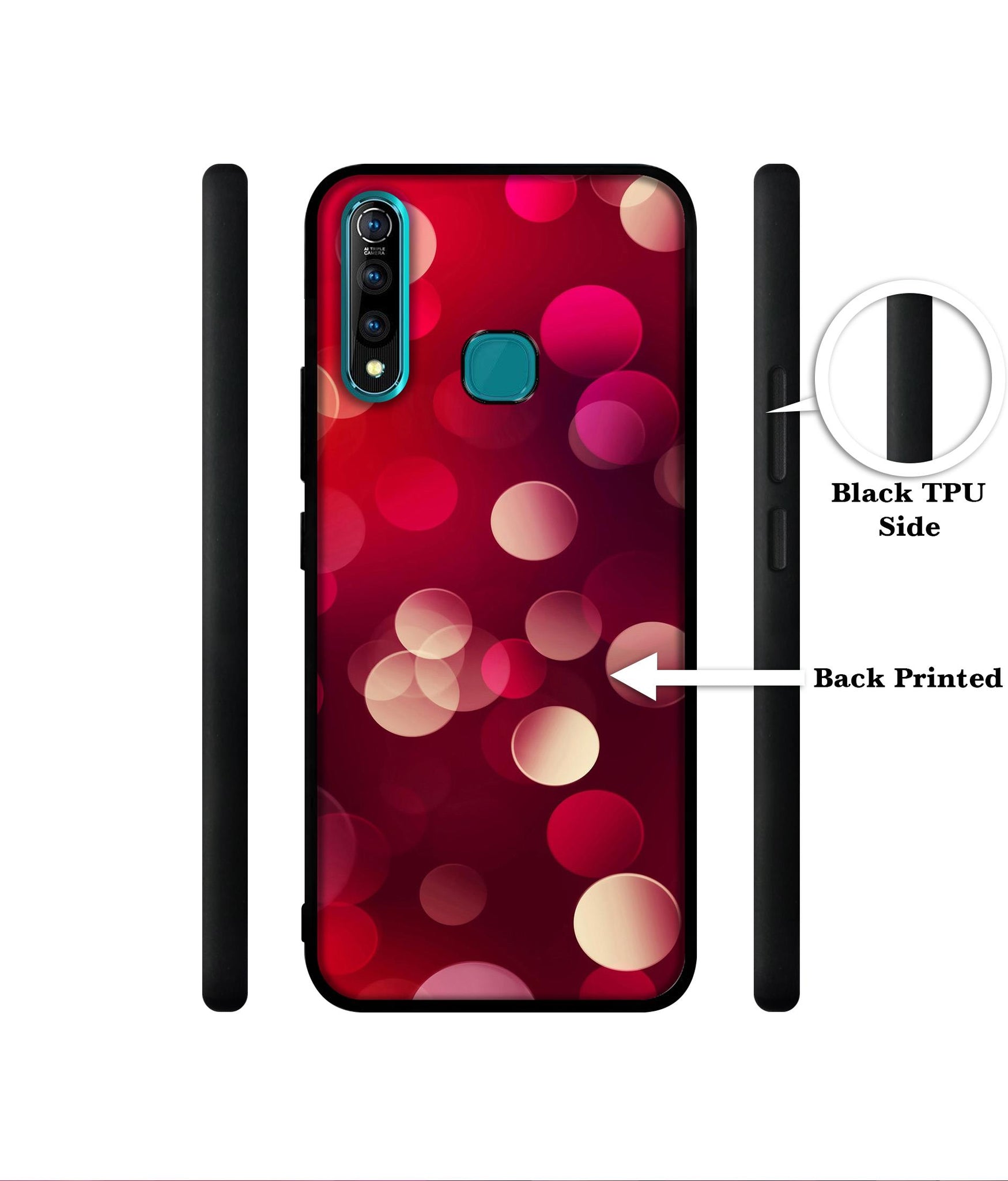 3D Circles Designer 2D Printed Back Case Cover for Vivo Z1 Pro 4G