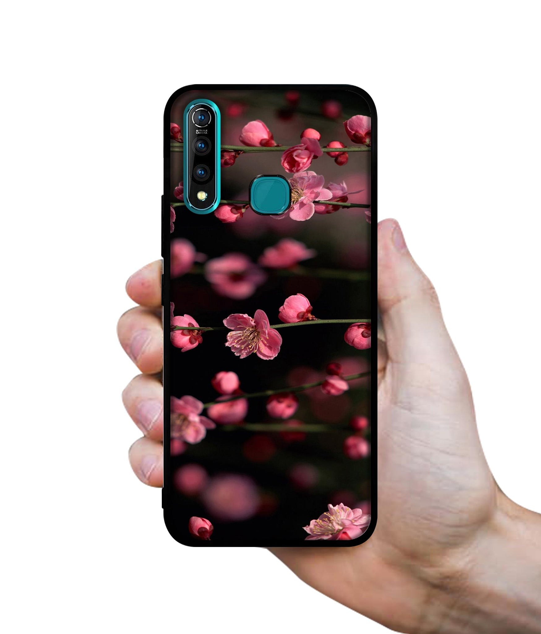 Pink Flowers Designer 2D Printed Back Case Cover for Vivo Z1 Pro 4G