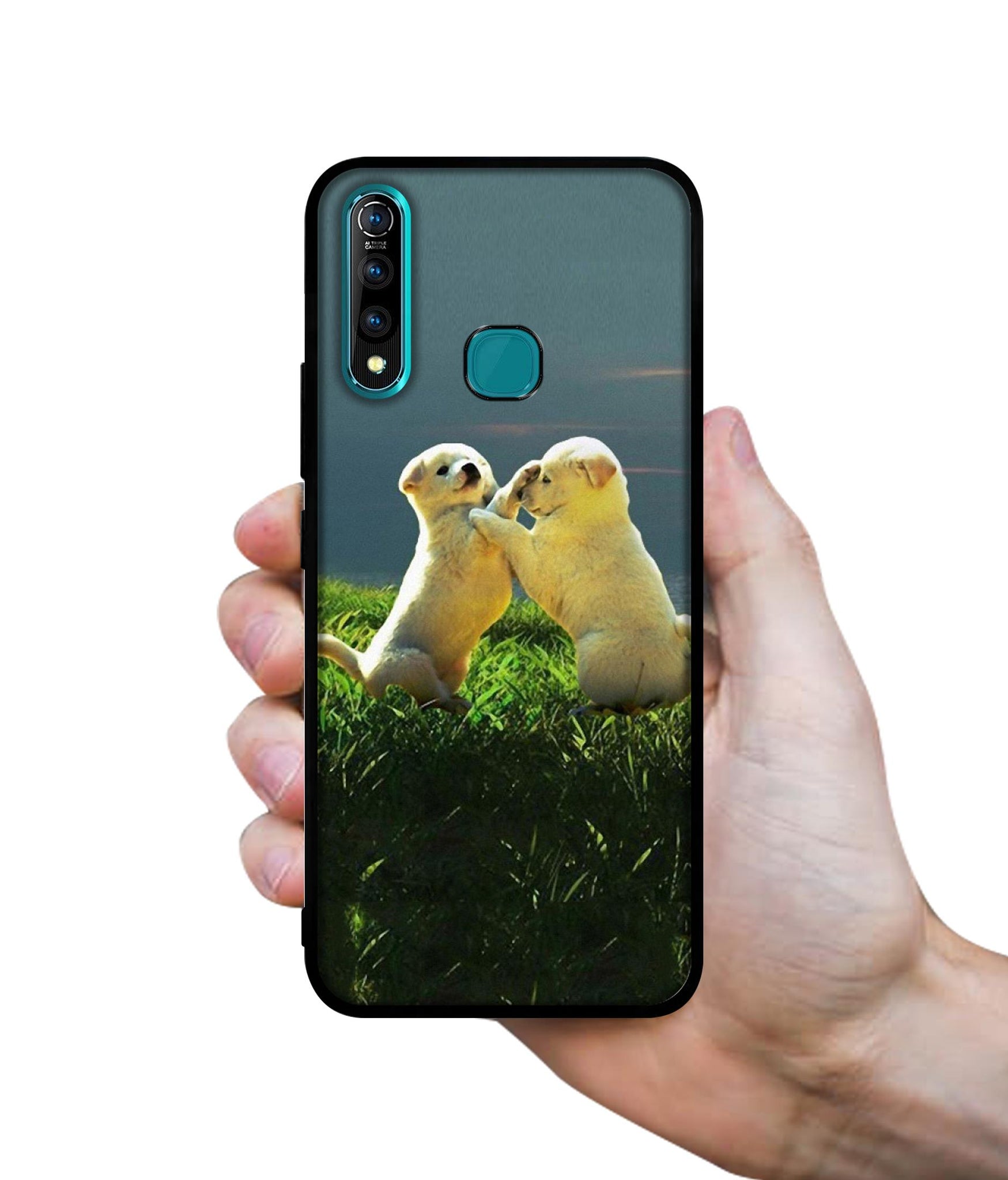 Puppy Couple Sunset Designer 2D Printed Back Case Cover for Vivo Z1 Pro 4G