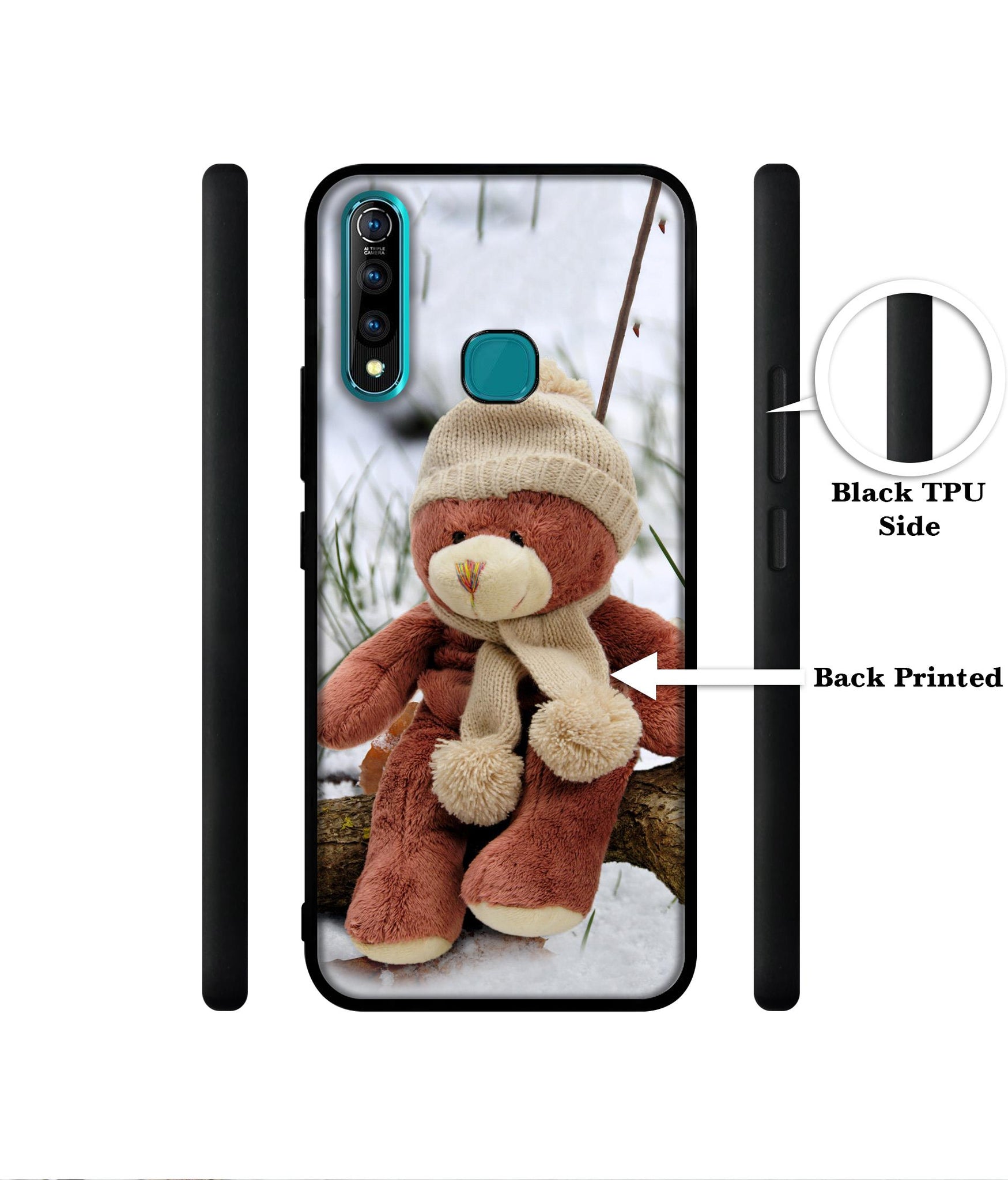 Woolen Bear Designer 2D Printed Back Case Cover for Vivo Z1 Pro 4G